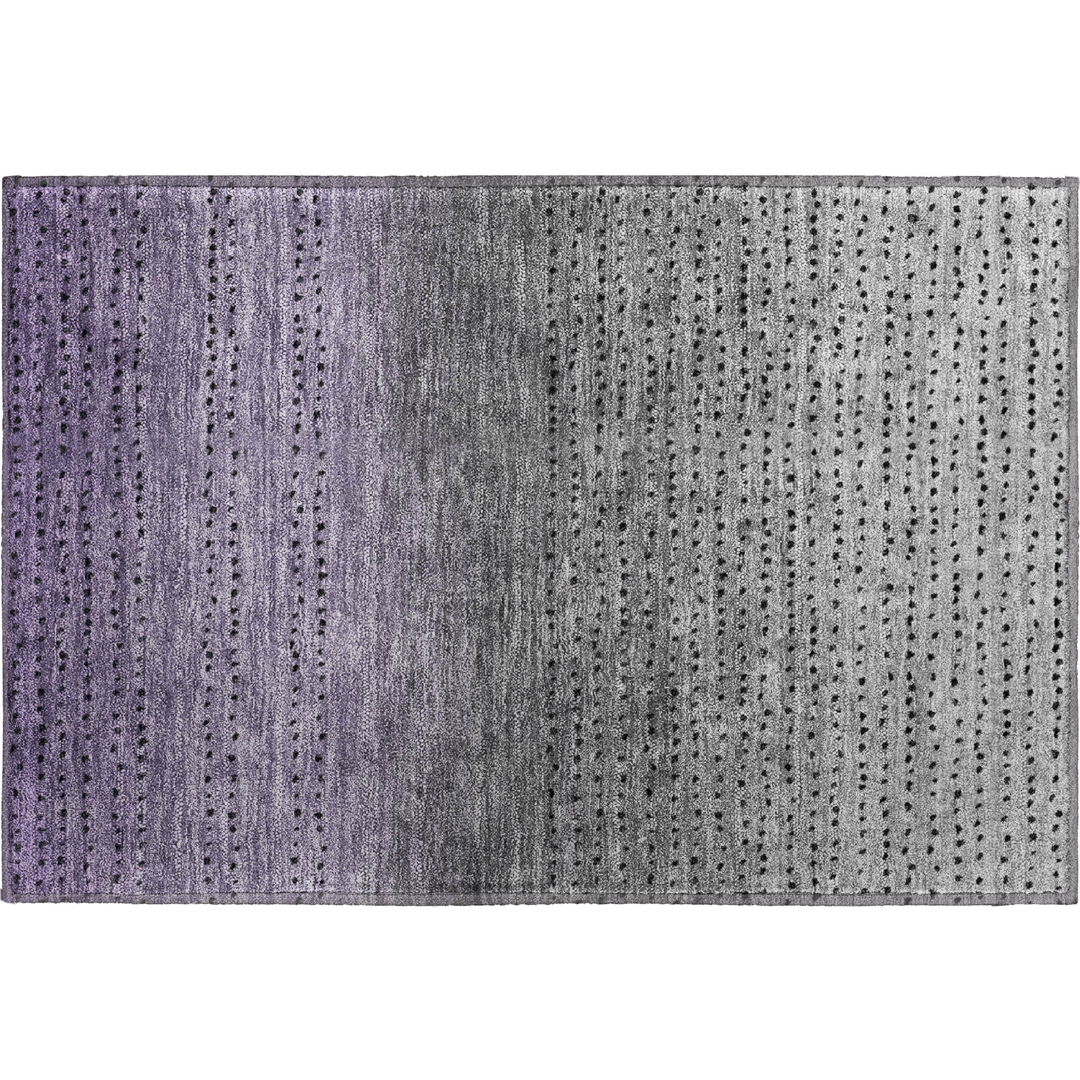 Luang Prabang Machine Washable Transitional Purple Rug 1'8" x 2'6" #shape_Rectangle