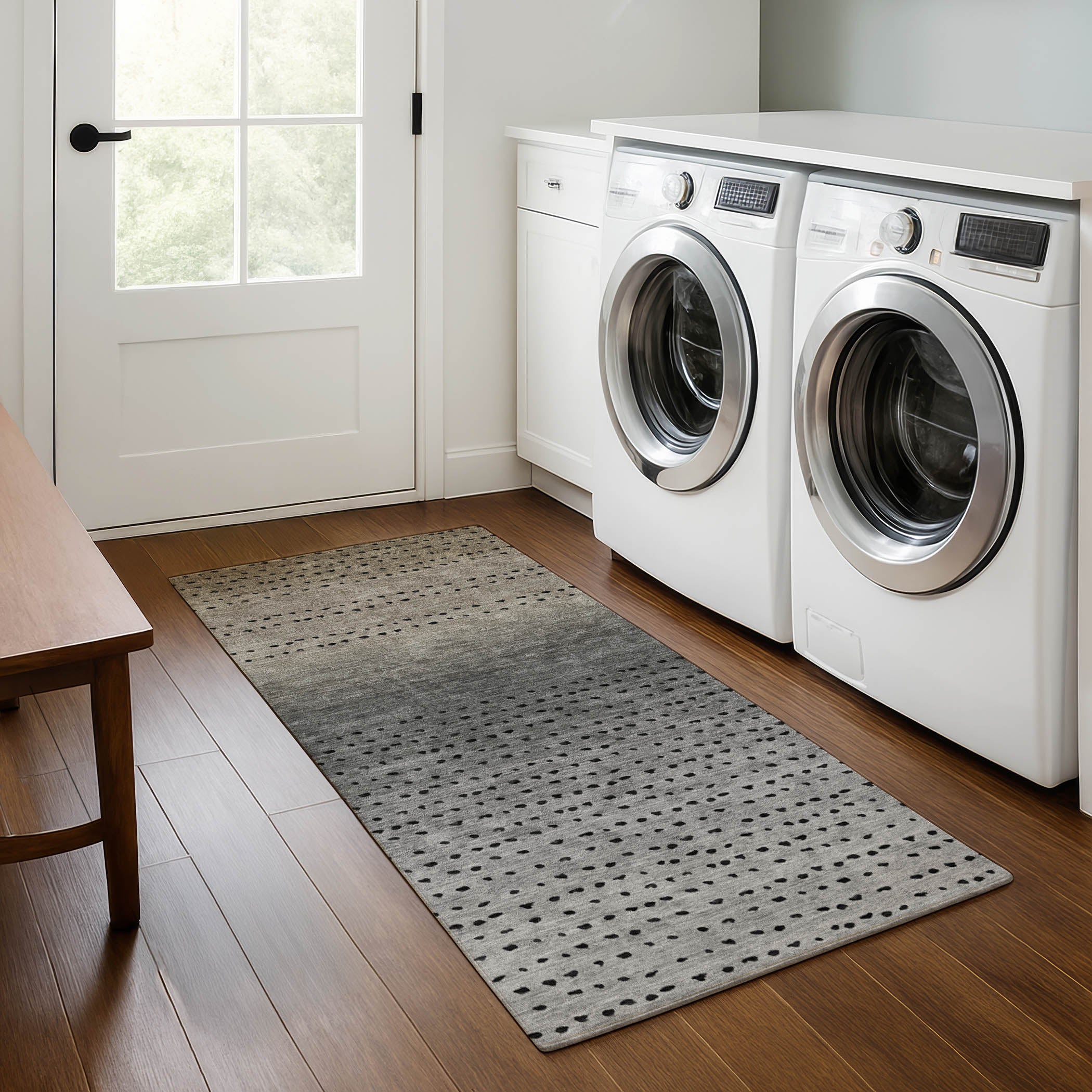 Luang Prabang Machine Washable Transitional Taupe Brown Rug 2'3" x 7'6" #shape_Runner