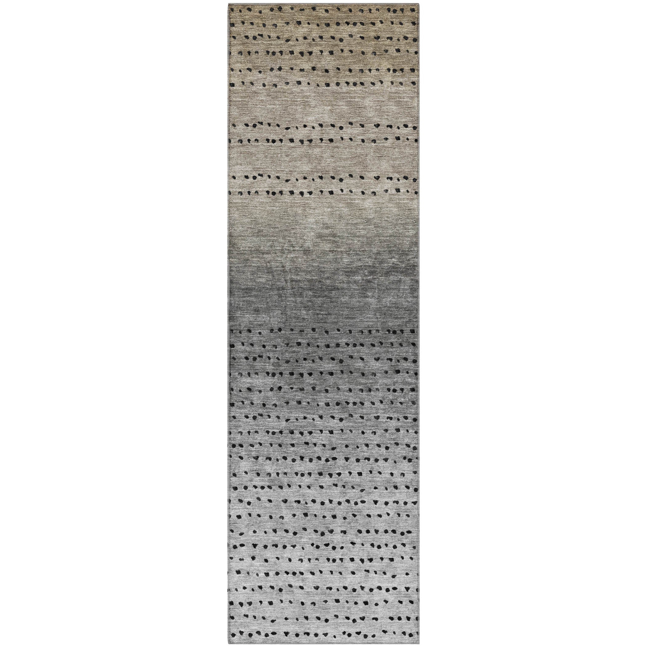Luang Prabang Machine Washable Transitional Taupe Brown Rug 2'3" x 7'6" #shape_Runner