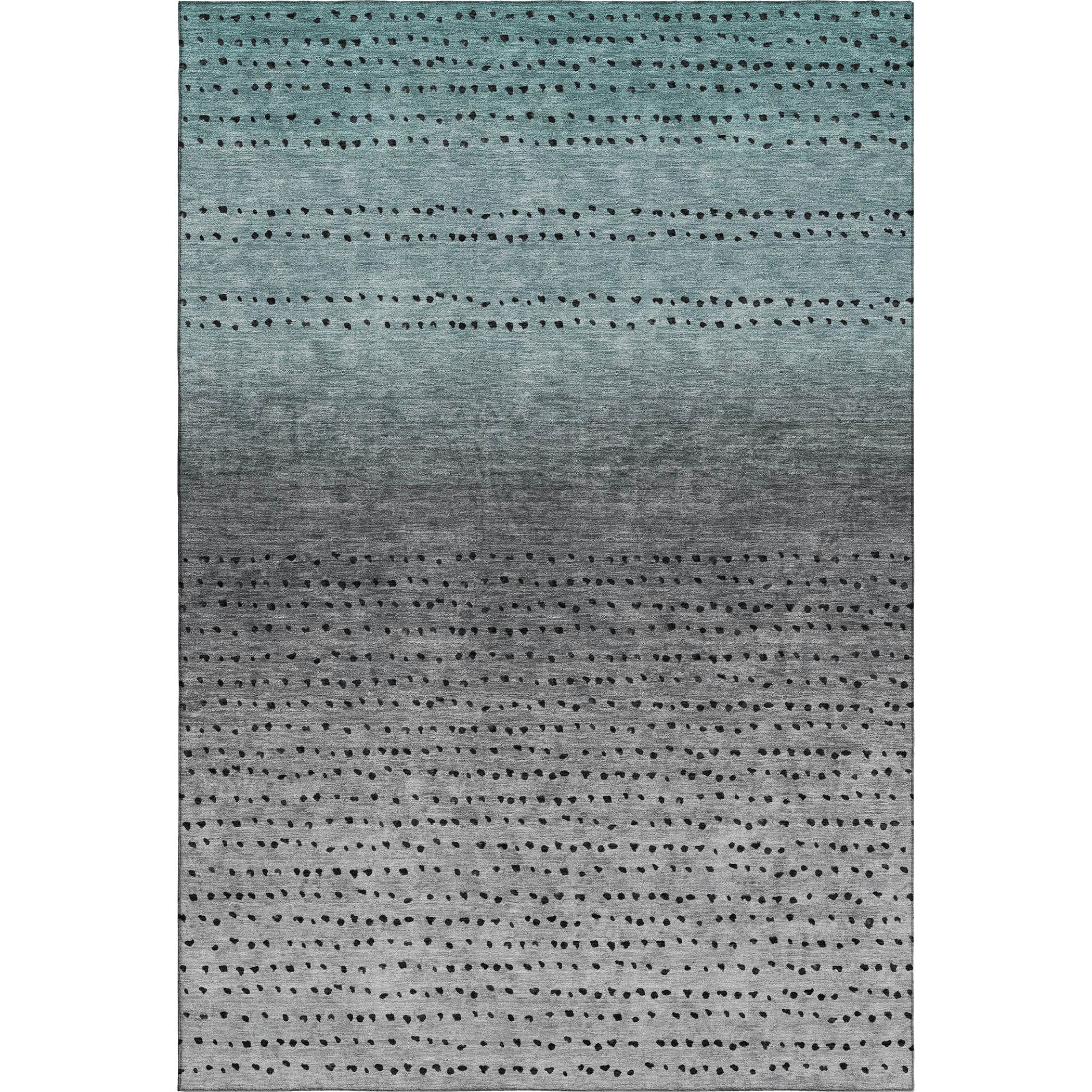 Luang Prabang Machine Washable Transitional Teal Rug 2'6" x 3'10" #shape_Rectangle