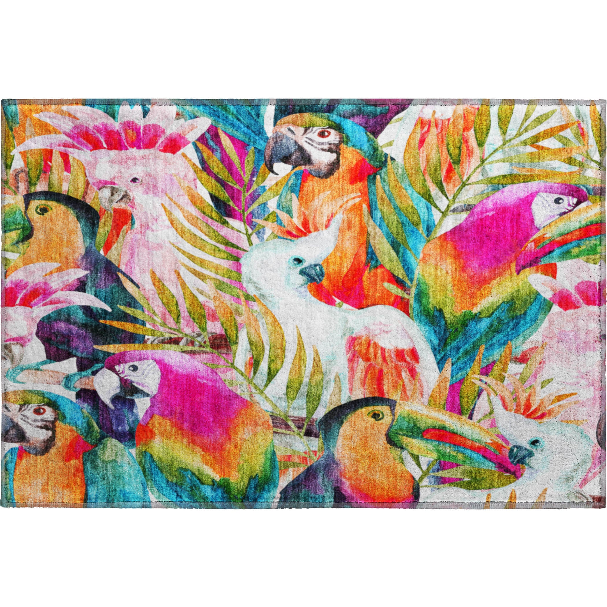 Sarajevo Machine Washable Tropical Multi Rug 1'8" x 2'6" #shape_Rectangle