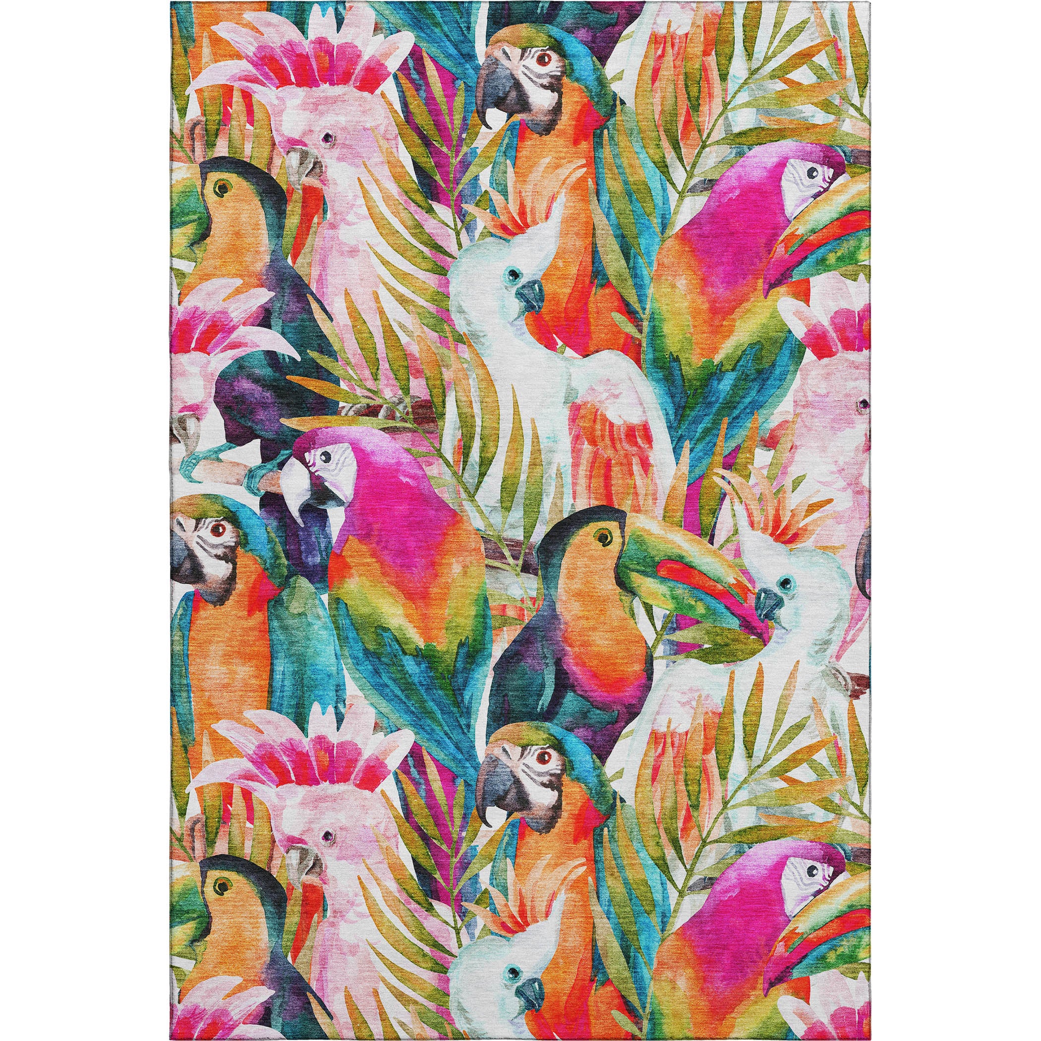 Sarajevo Machine Washable Tropical Multi Rug 2'6" x 3'10" #shape_Rectangle