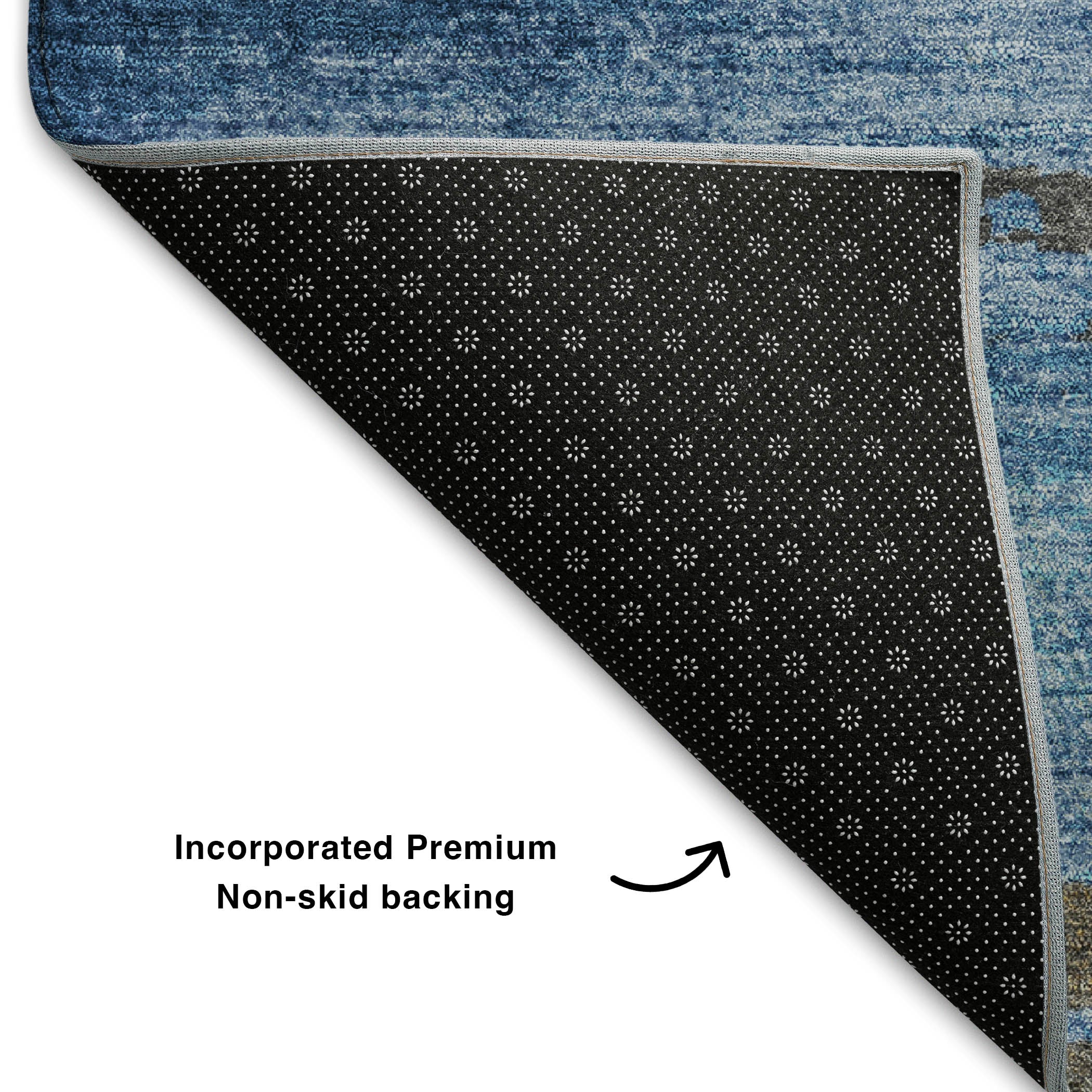 Jaipur Machine Washable Transitional Denim Blue Rug 1'8" x 2'6" #shape_Rectangle