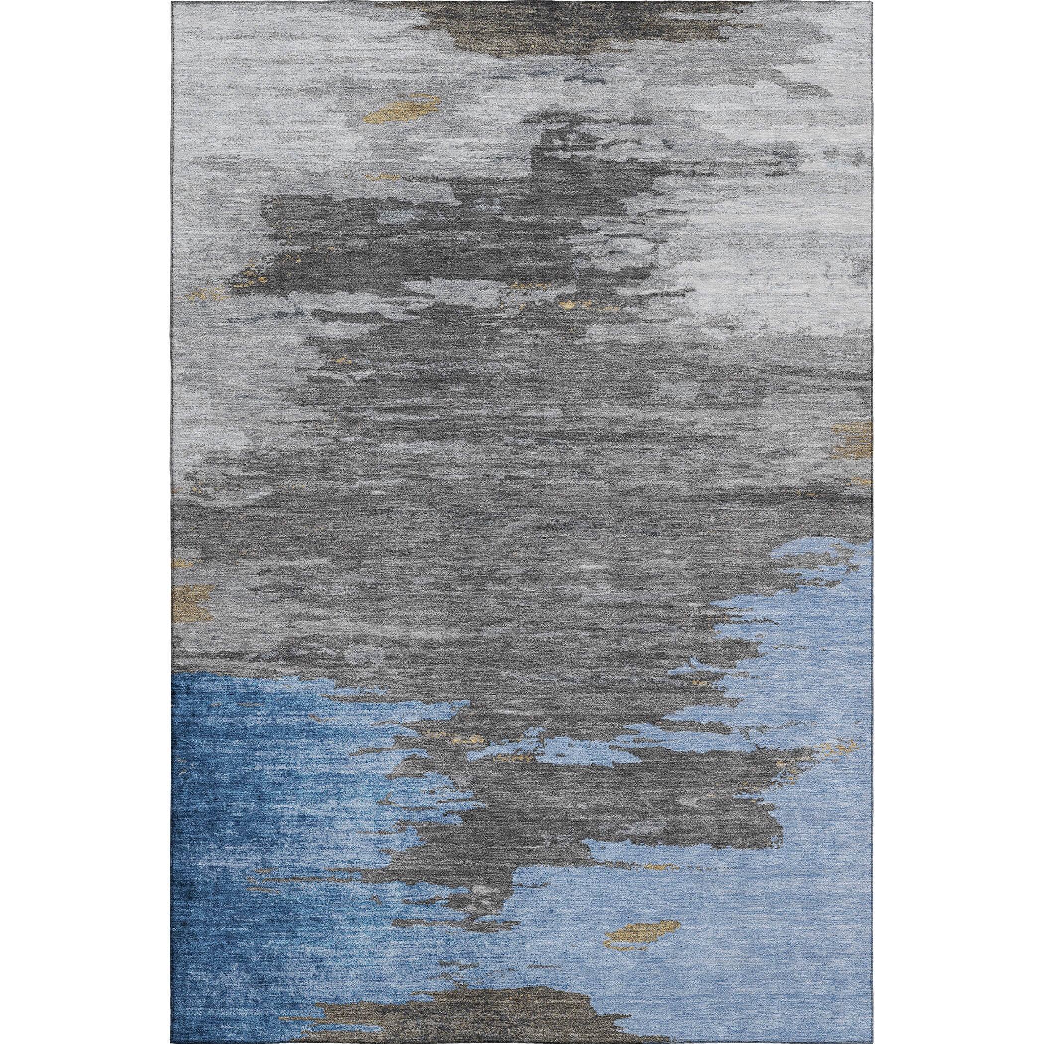 Jaipur Machine Washable Transitional Denim Blue Rug 2'6" x 3'10" #shape_Rectangle