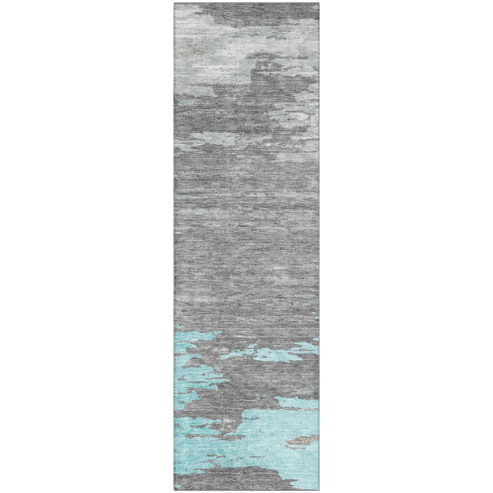 Jaipur Machine Washable Transitional Teal Rug 2'3" x 7'6" #shape_Runner