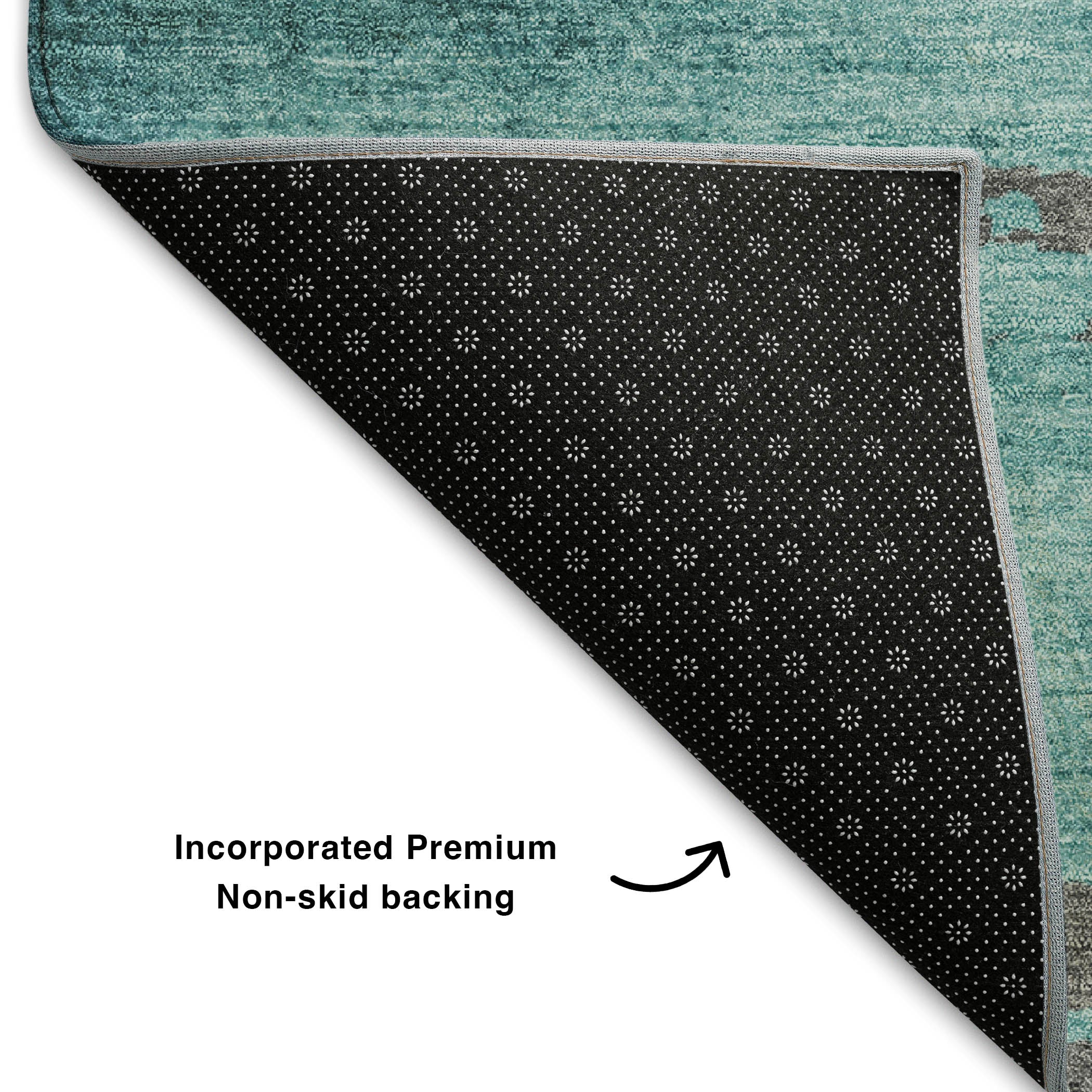 Jaipur Machine Washable Transitional Teal Rug 1'8" x 2'6" #shape_Rectangle