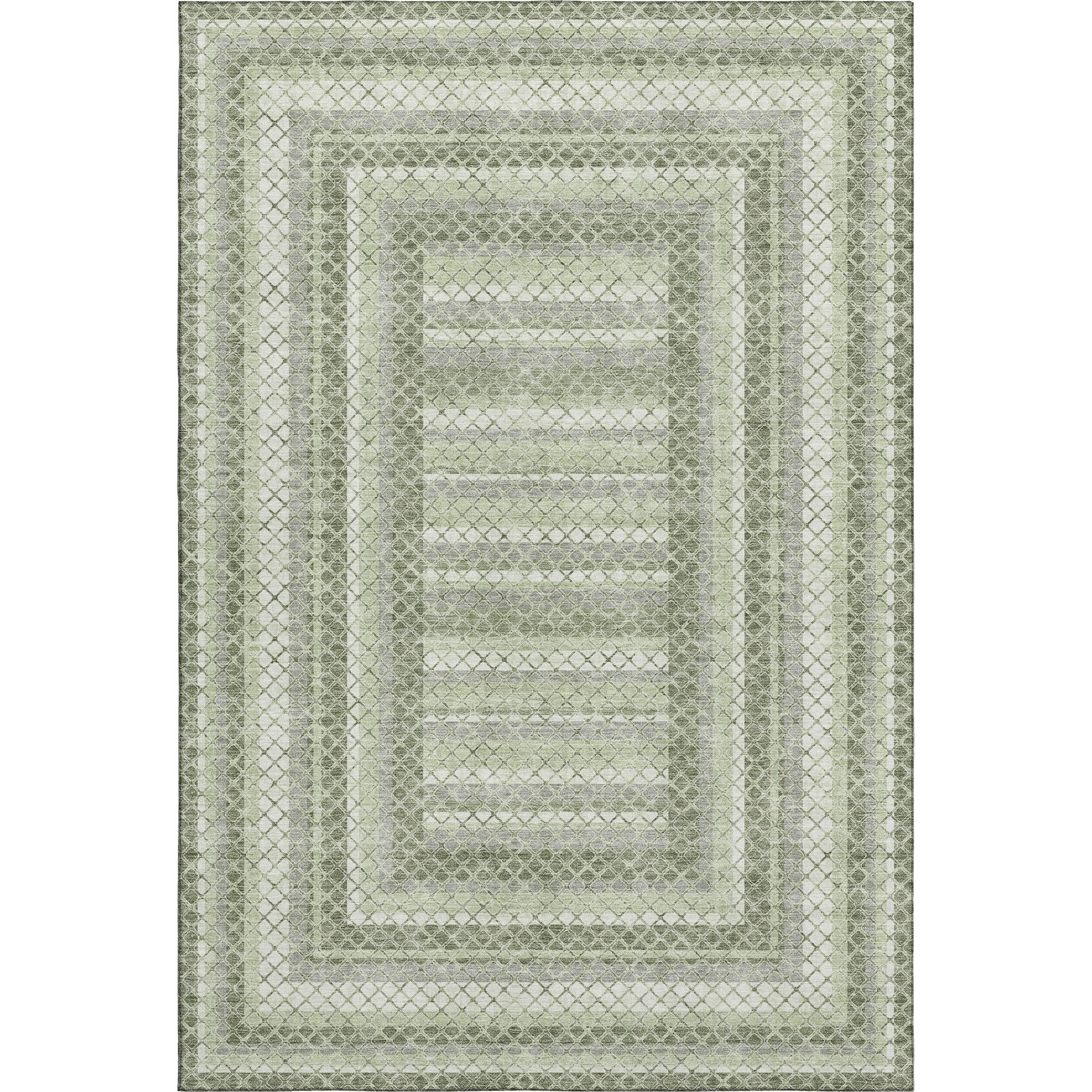 Mostar Machine Washable Transitional Aloe Green Rug 2'6" x 3'10" #shape_Rectangle