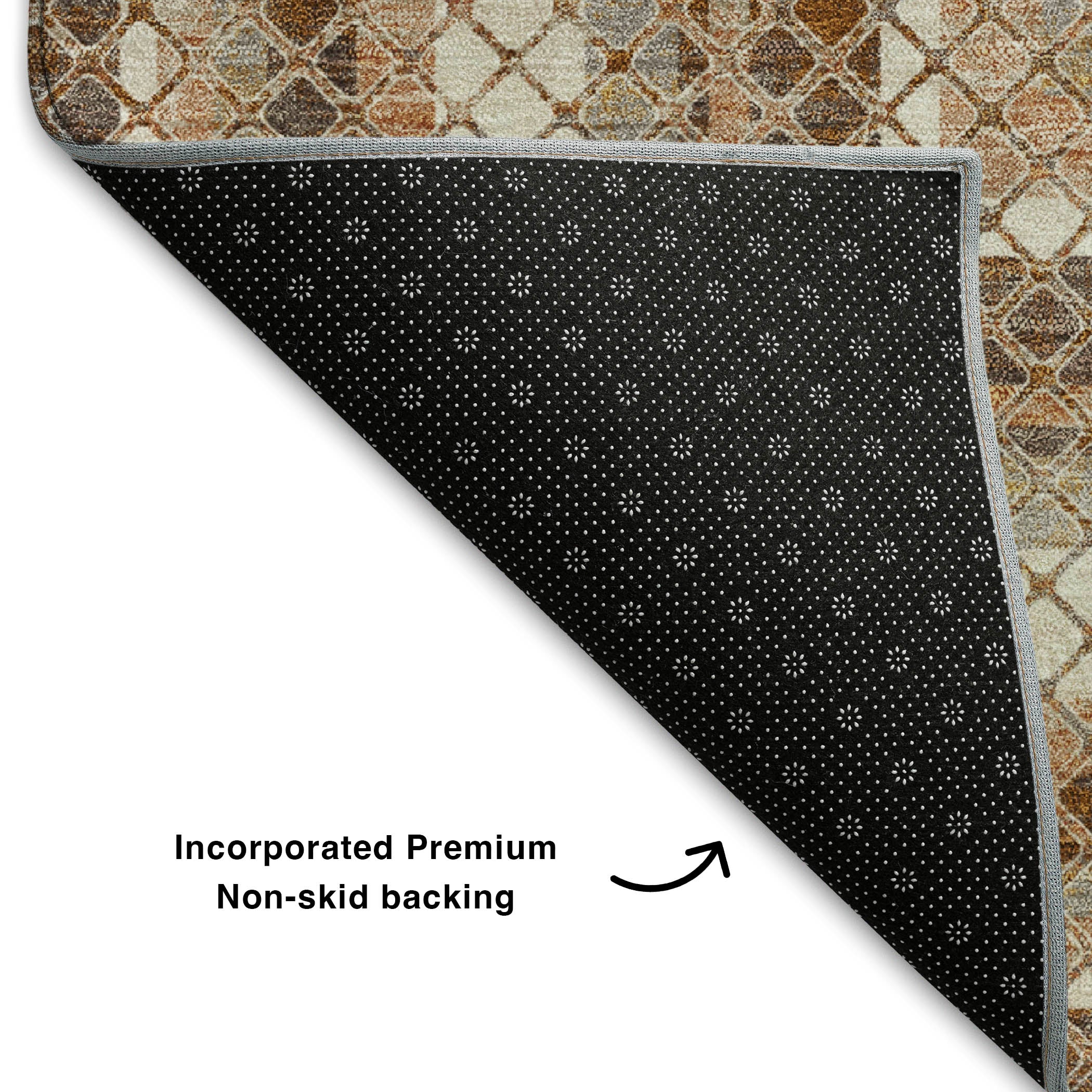 Mostar Machine Washable Transitional Chocolate Brown Rug 1'8" x 2'6" #shape_Rectangle