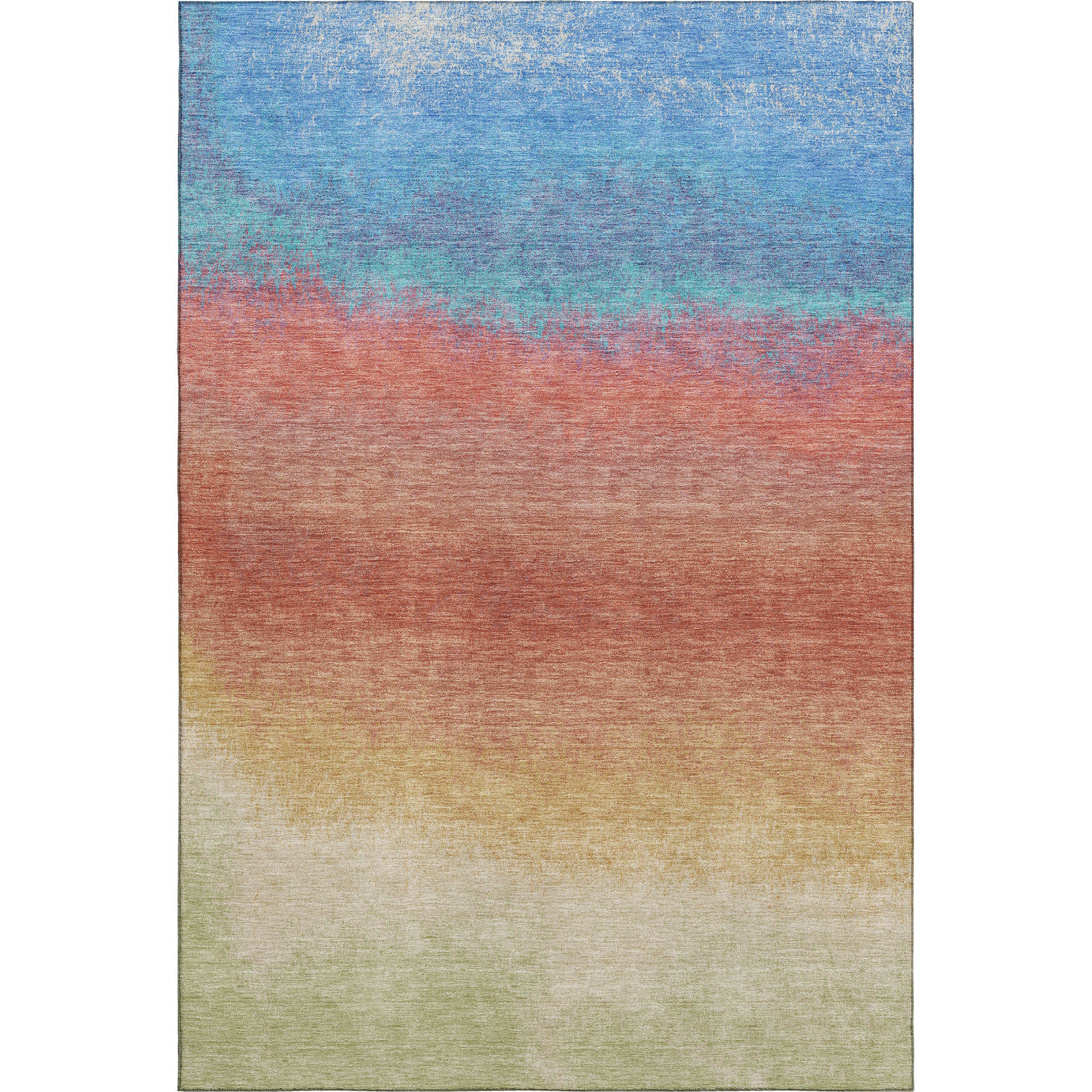 Mdina Machine Washable Transitional Coral Orange Rug 2'6" x 3'10" #shape_Rectangle