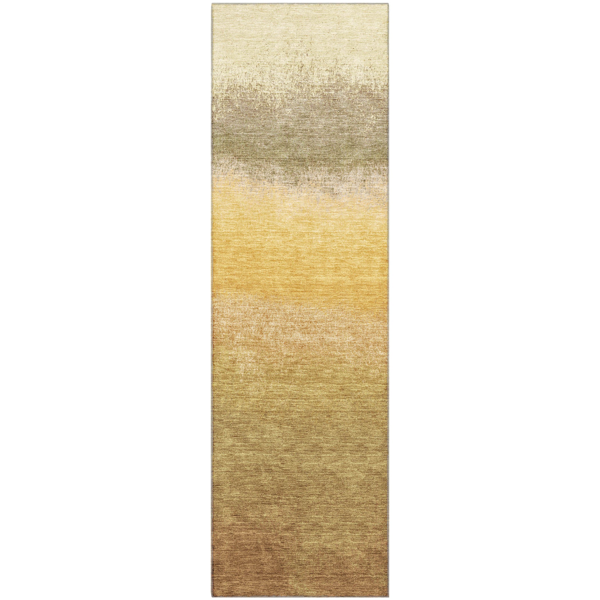 Mdina Machine Washable Transitional Gold Rug 2'3" x 7'6" #shape_Runner