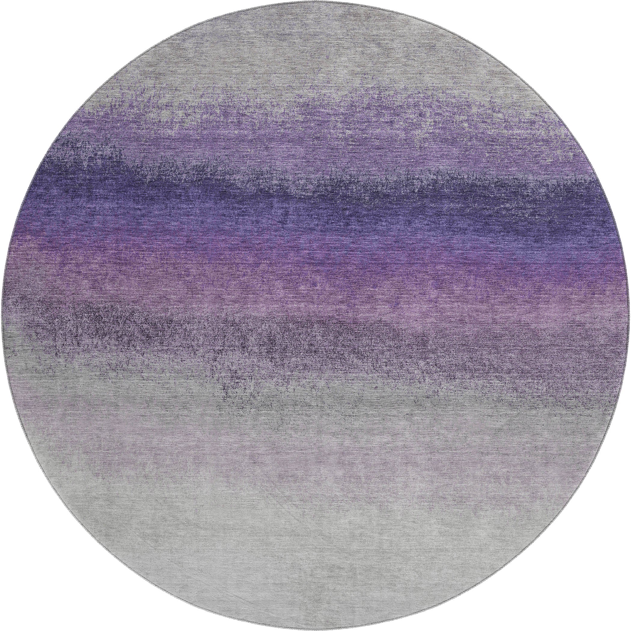 Mdina Machine Washable Transitional Lavender Purple Rug 8' x 8' #shape_Round
