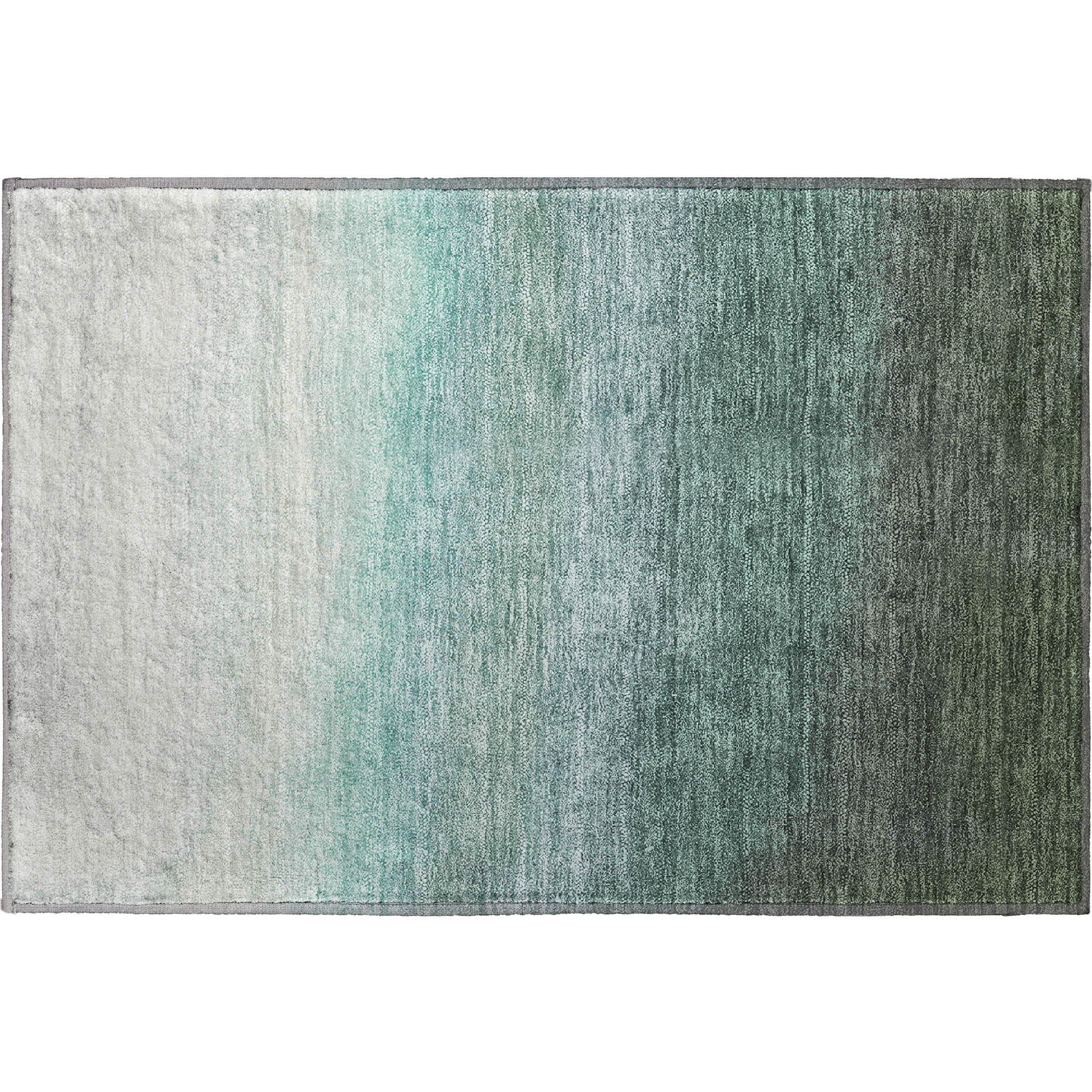 Mdina Machine Washable Transitional Seafoam Blue Rug 1'8" x 2'6" #shape_Rectangle
