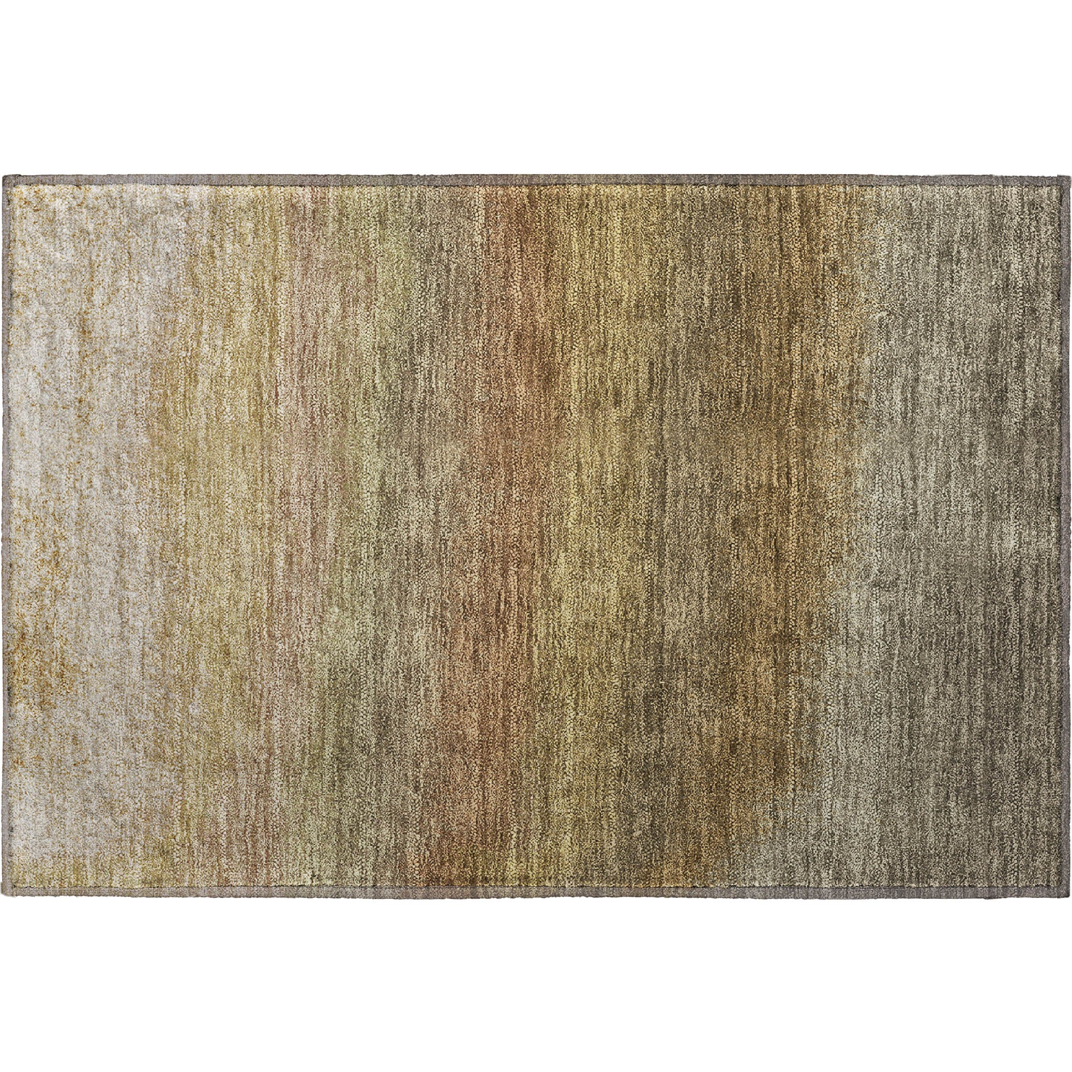 Mdina Machine Washable Transitional Taupe Brown Rug 1'8" x 2'6" #shape_Rectangle