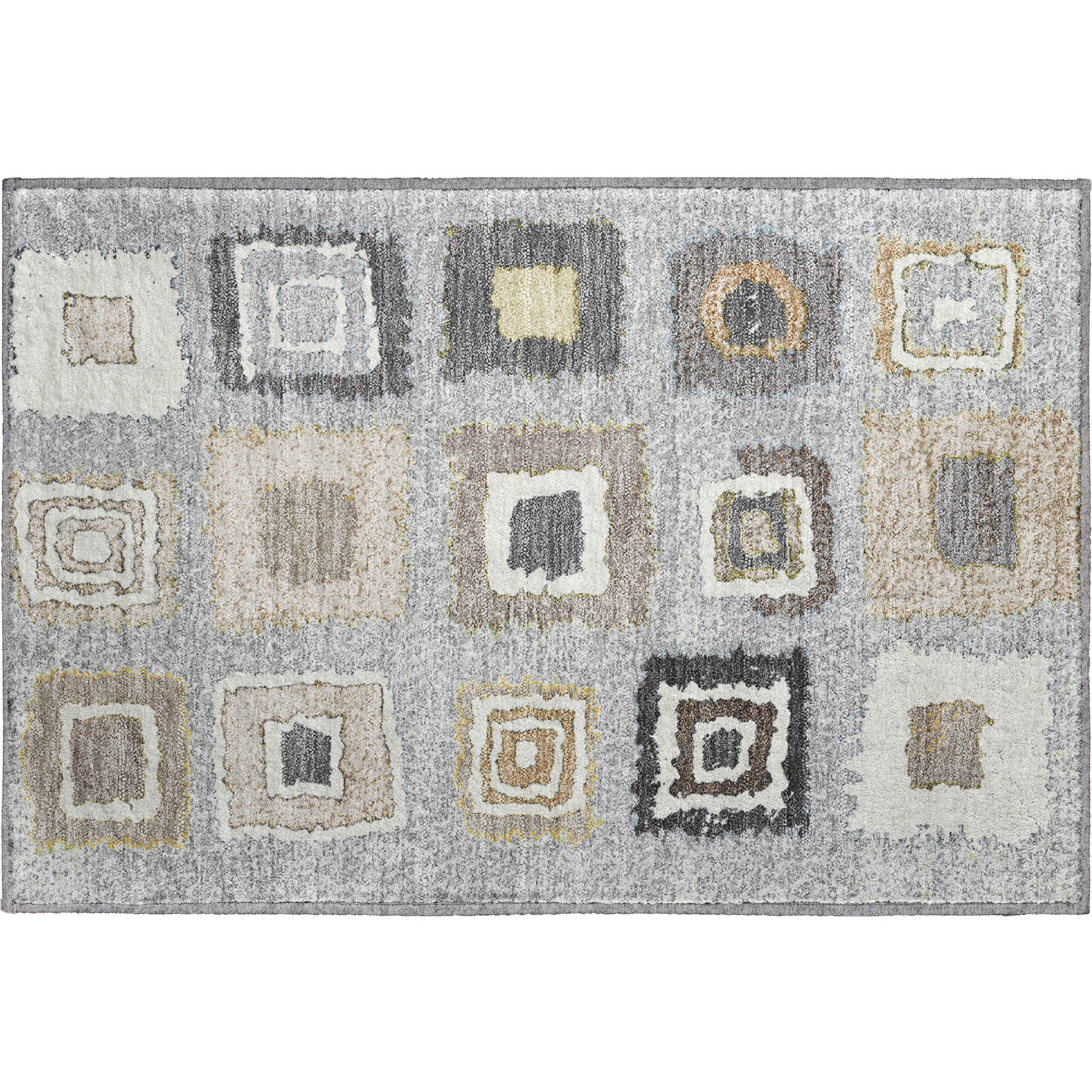 Mdina Machine Washable Transitional Gray Rug 1'8" x 2'6" #shape_Rectangle