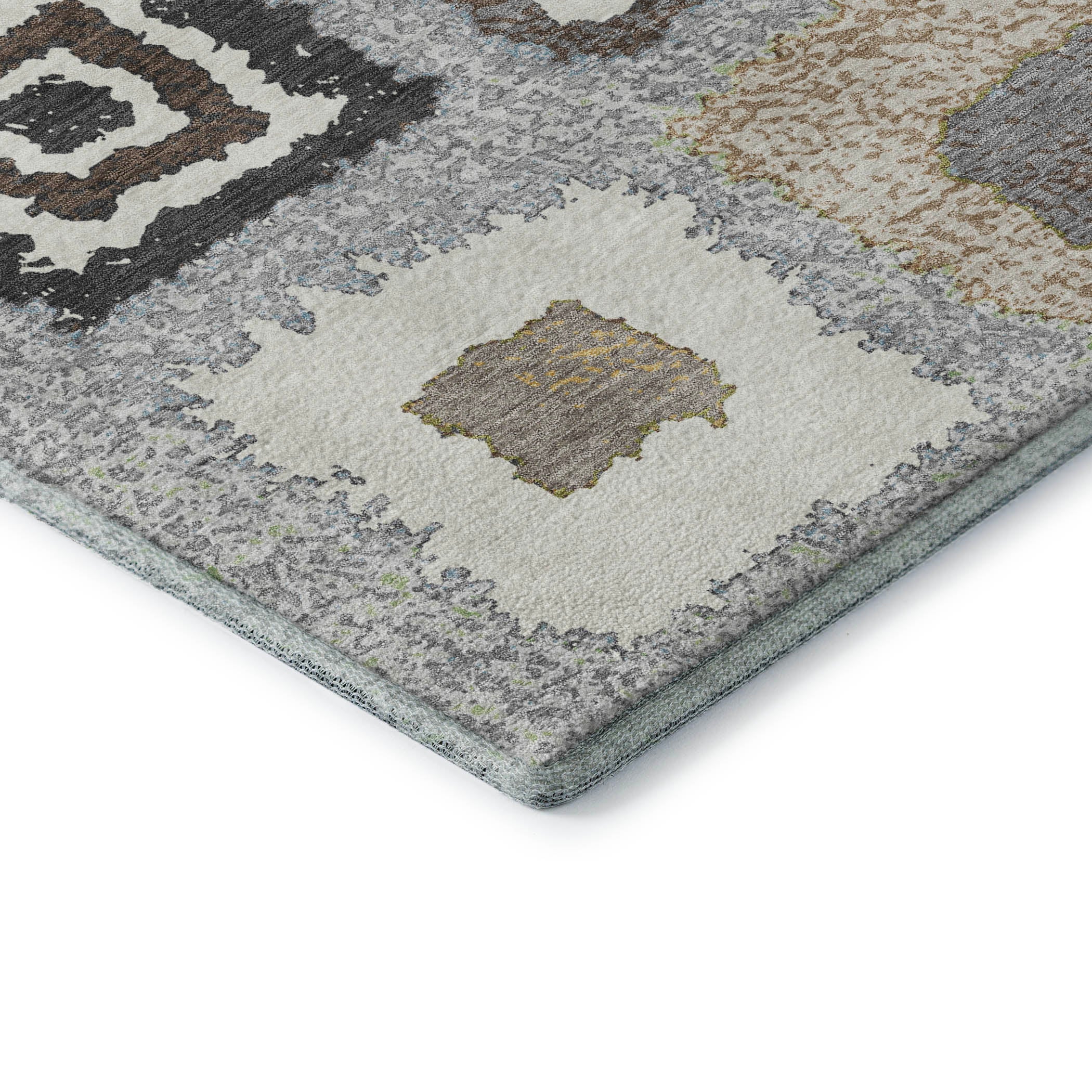 Mdina Machine Washable Transitional Gray Rug 1'8" x 2'6" #shape_Rectangle