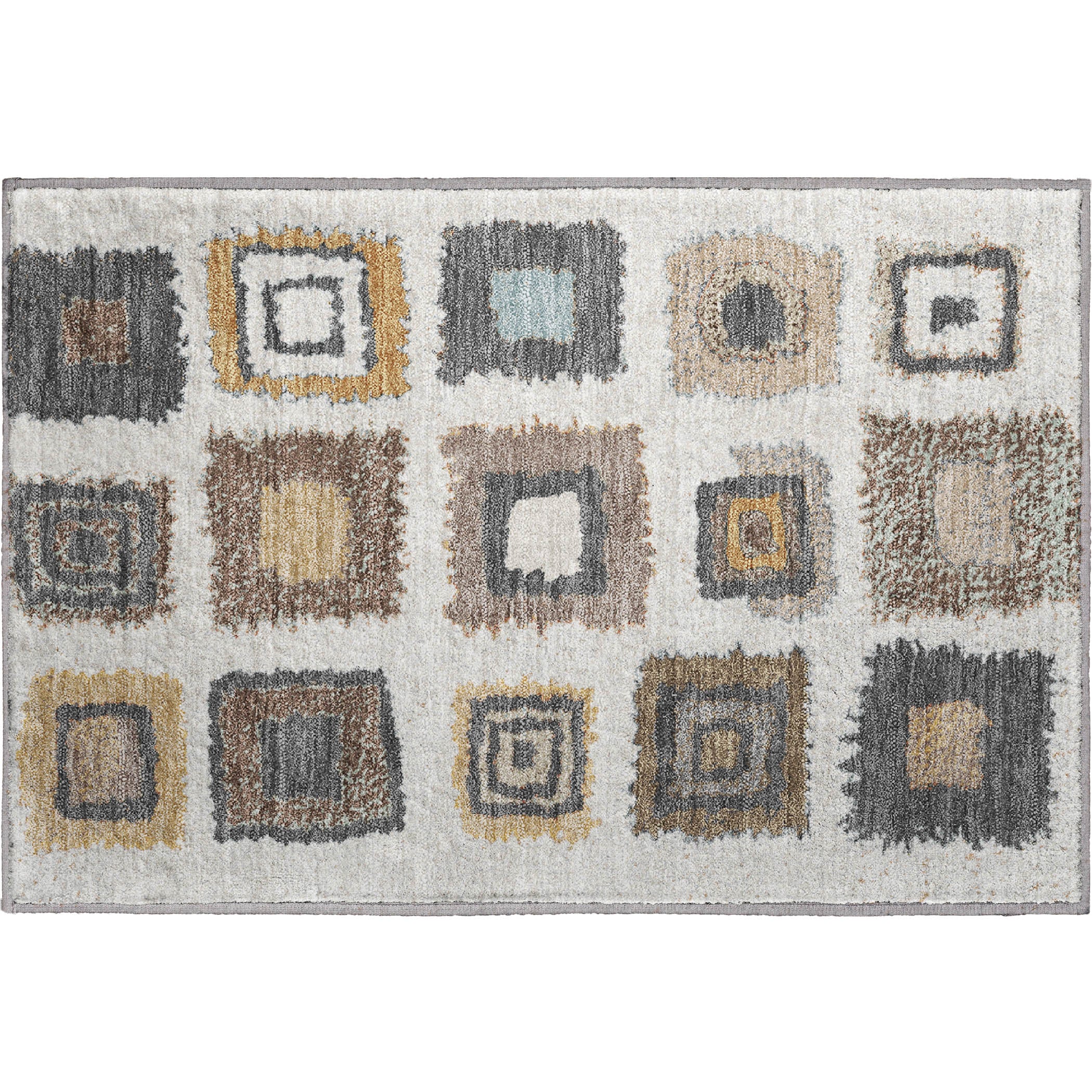 Mdina Machine Washable Transitional Ivory Rug 1'8" x 2'6" #shape_Rectangle