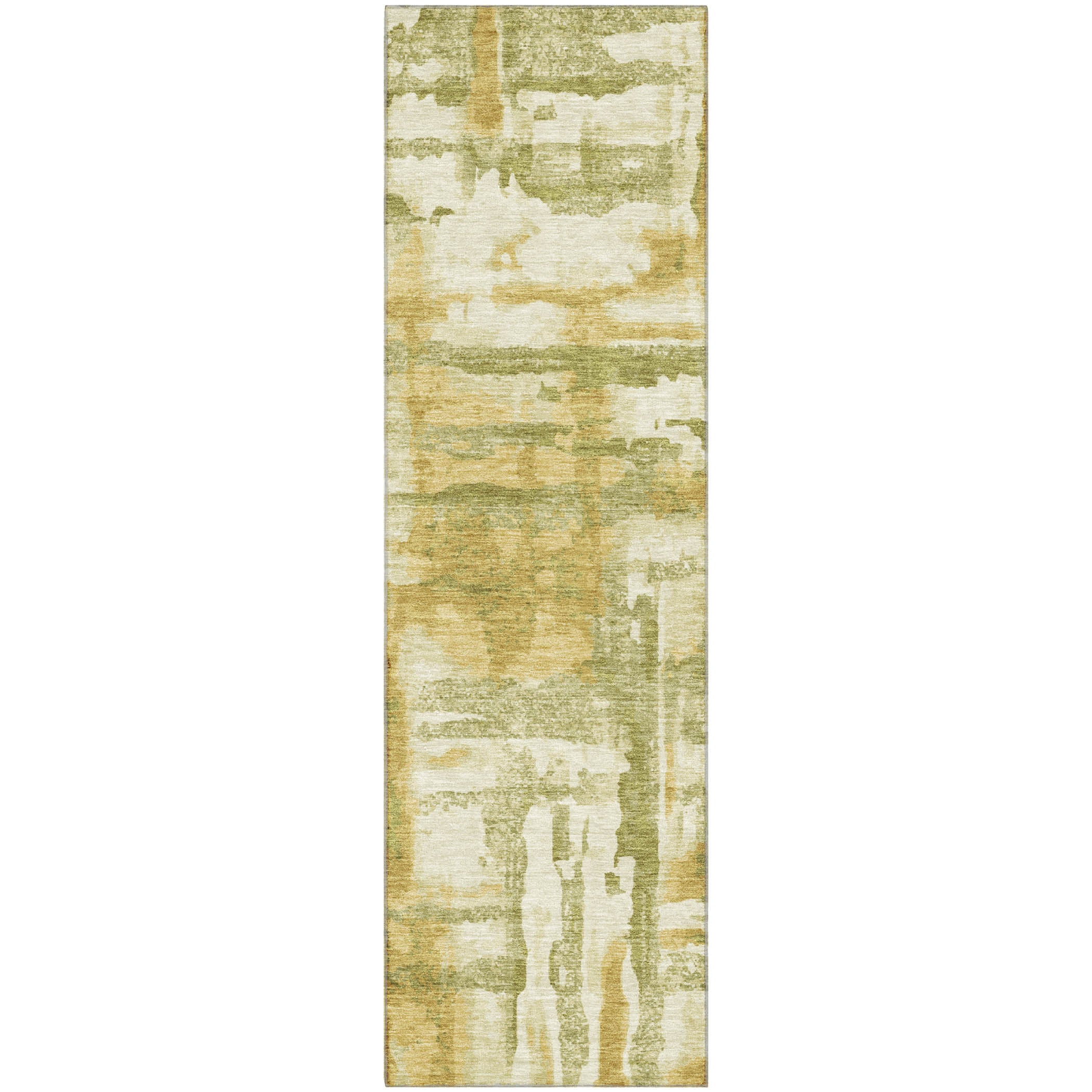 Lucerne Machine Washable Transitional Aloe Green Rug 2'3" x 7'6" #shape_Runner