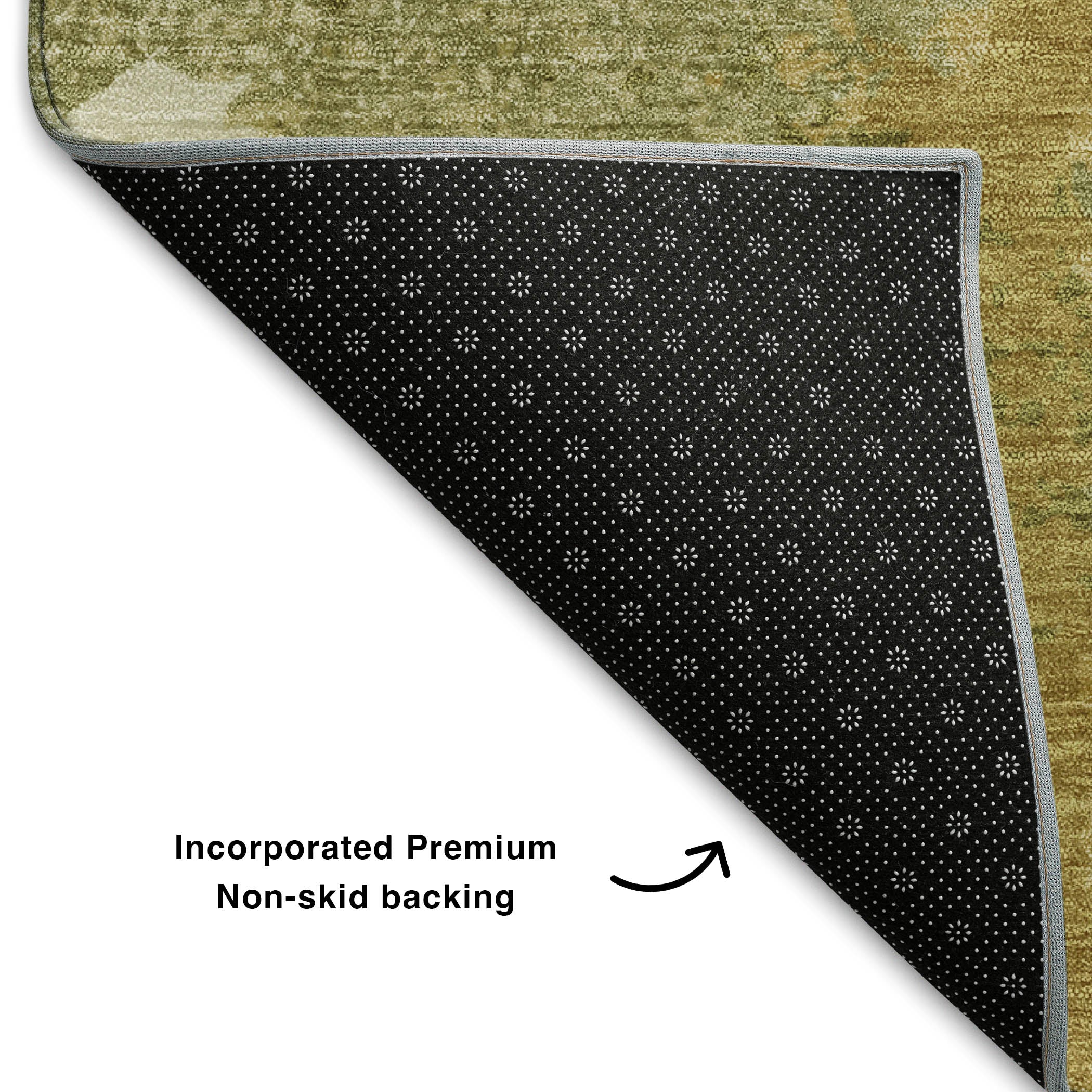 Lucerne Machine Washable Transitional Aloe Green Rug 1'8" x 2'6" #shape_Rectangle