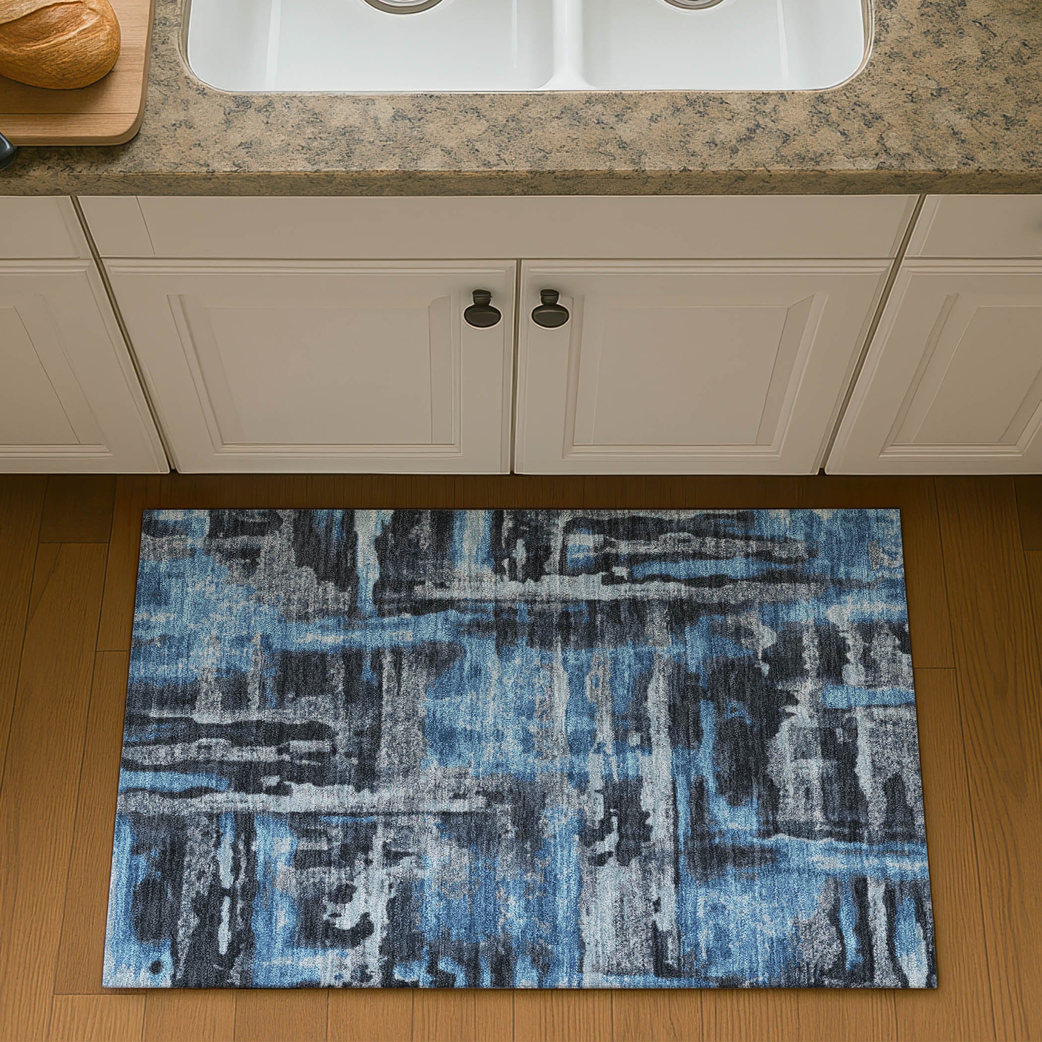Lucerne Machine Washable Transitional Black Rug 1'8" x 2'6" #shape_Rectangle