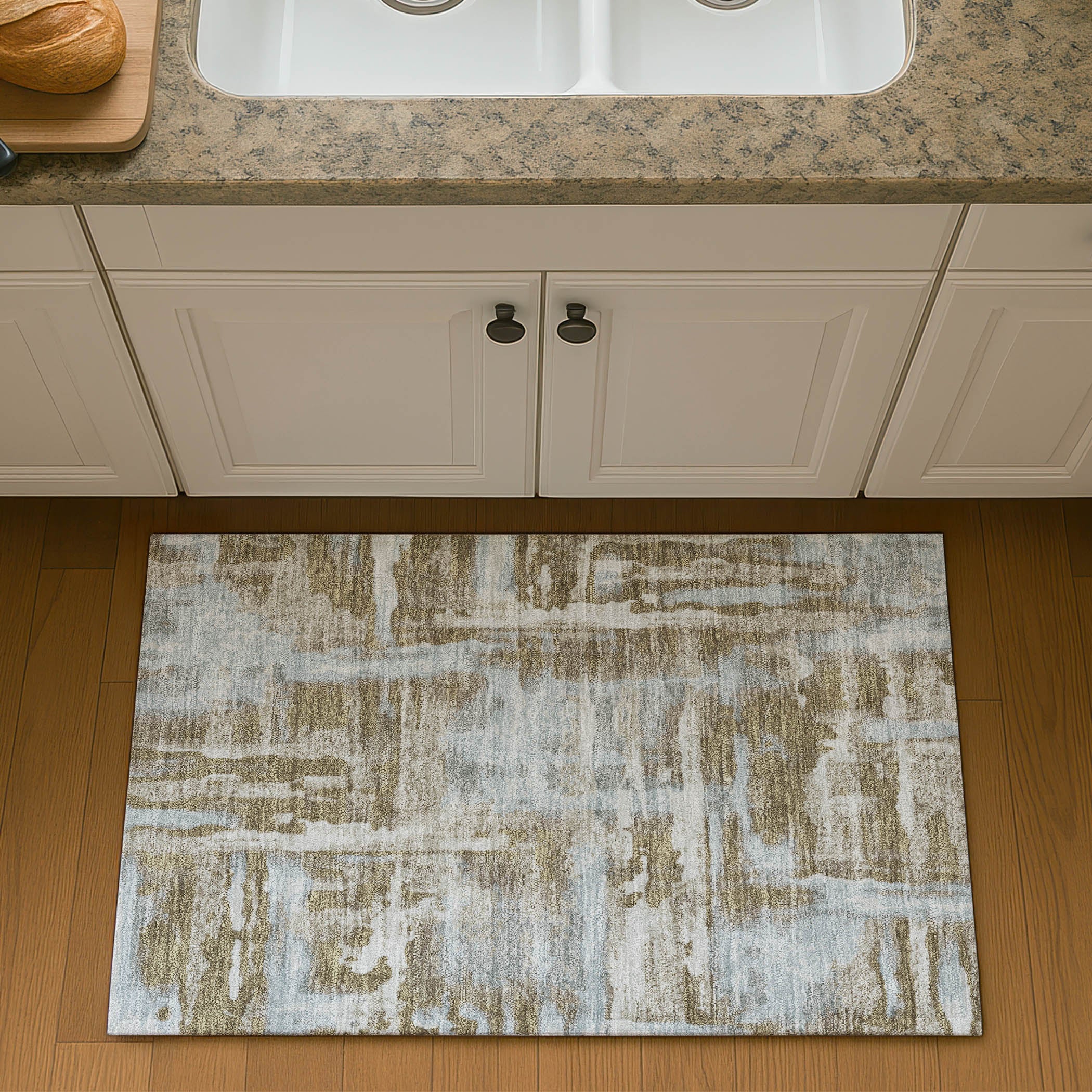 Lucerne Machine Washable Transitional Brown Rug 1'8" x 2'6" #shape_Rectangle