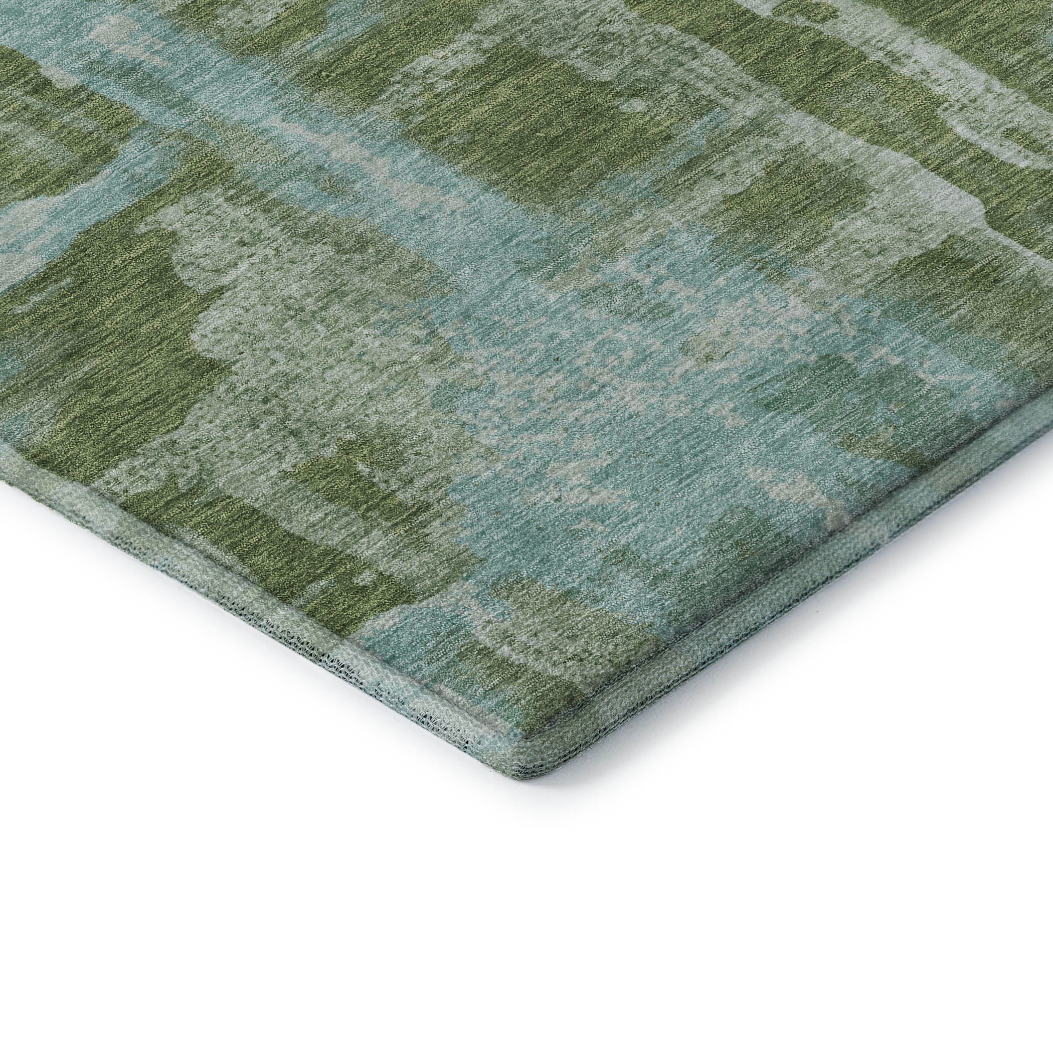 Lucerne Machine Washable Transitional Cactus Green Rug 1'8" x 2'6" #shape_Rectangle