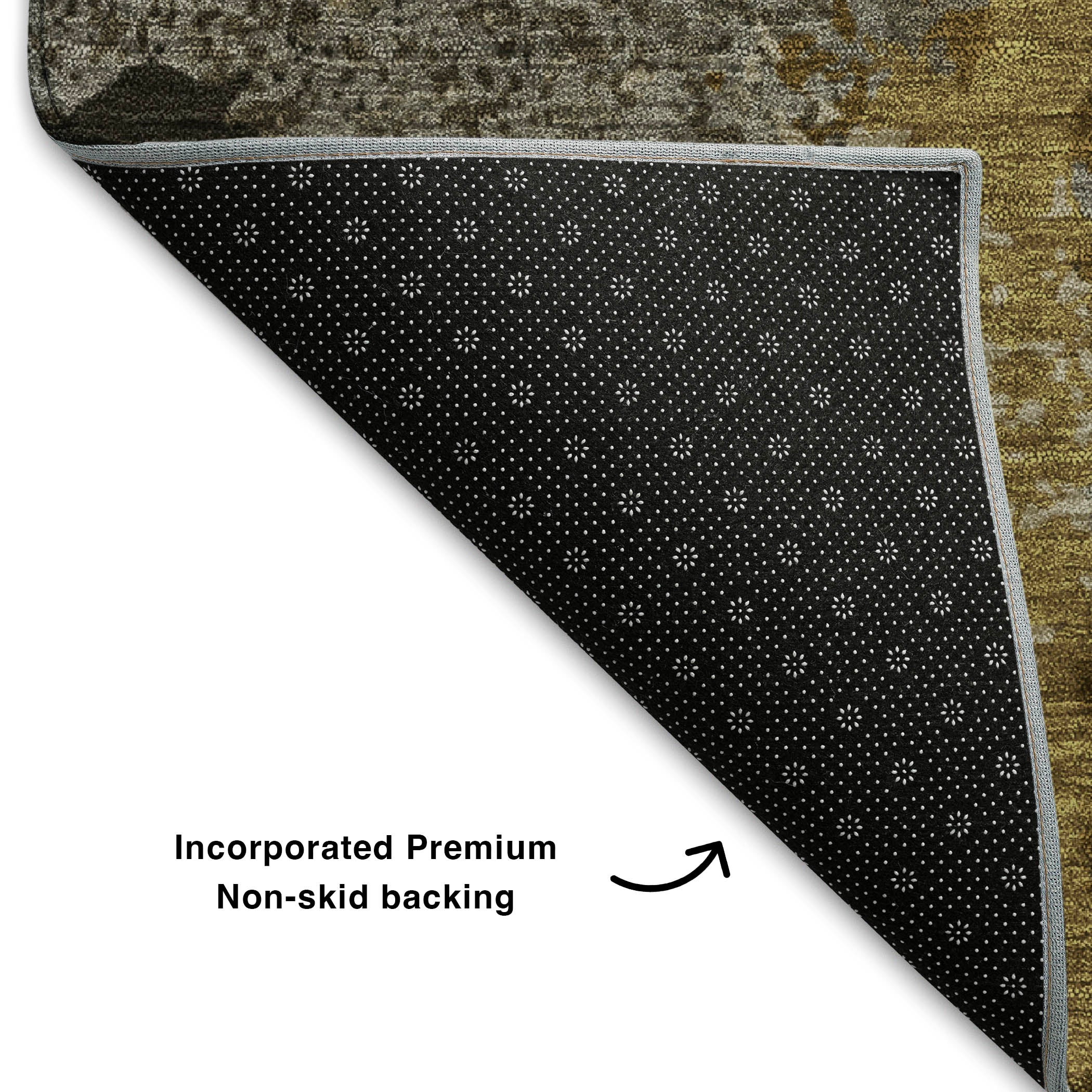 Lucerne Machine Washable Transitional Coffee Brown Rug 1'8" x 2'6" #shape_Rectangle