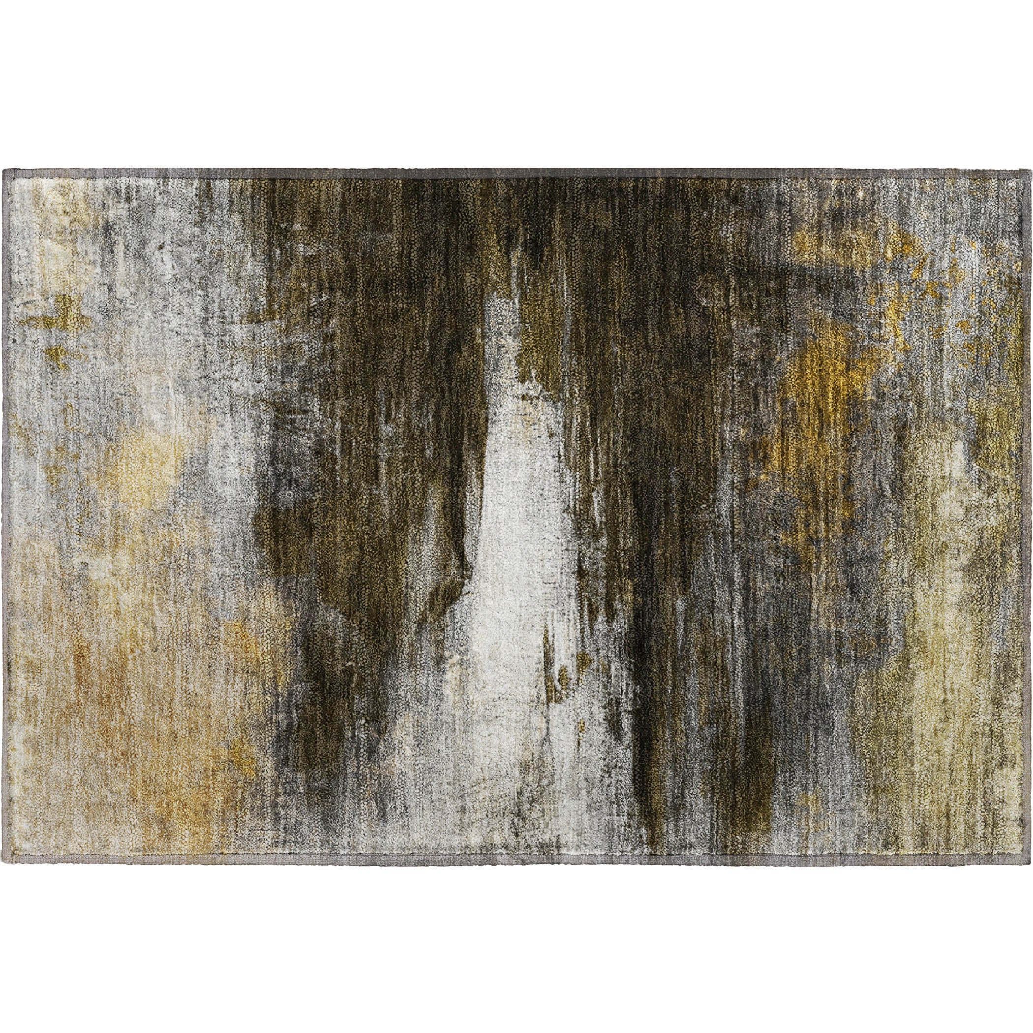 Florence Machine Washable Transitional Chocolate Brown Rug 1'8" x 2'6" #shape_Rectangle