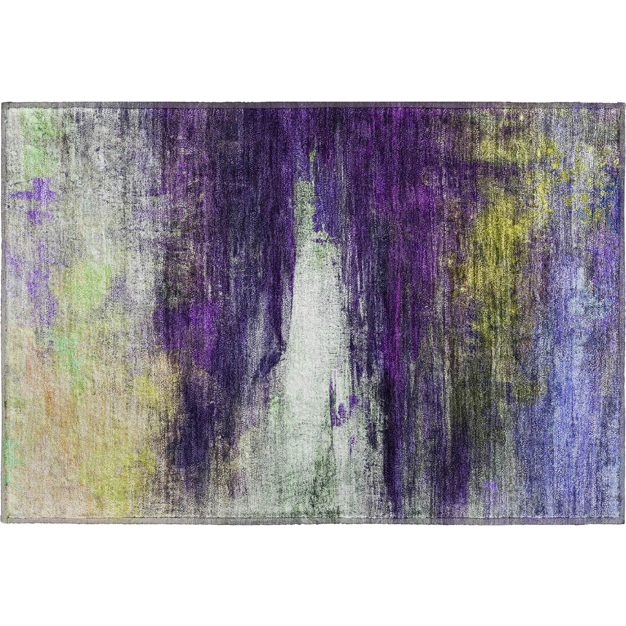 Florence Machine Washable Transitional Purple Rug 1'8" x 2'6" #shape_Rectangle