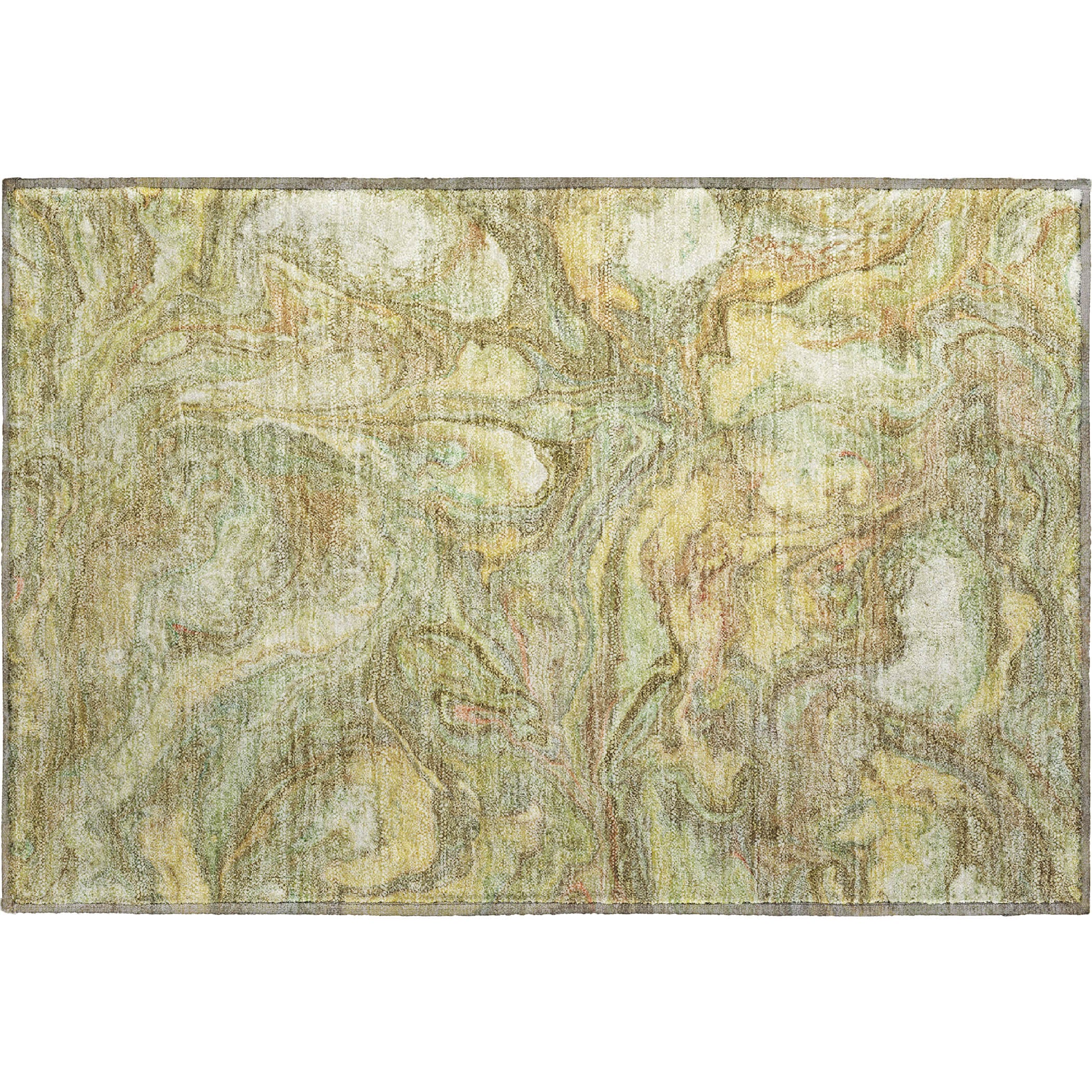 Athens Machine Washable Transitional Gold Rug 1'8" x 2'6" #shape_Rectangle