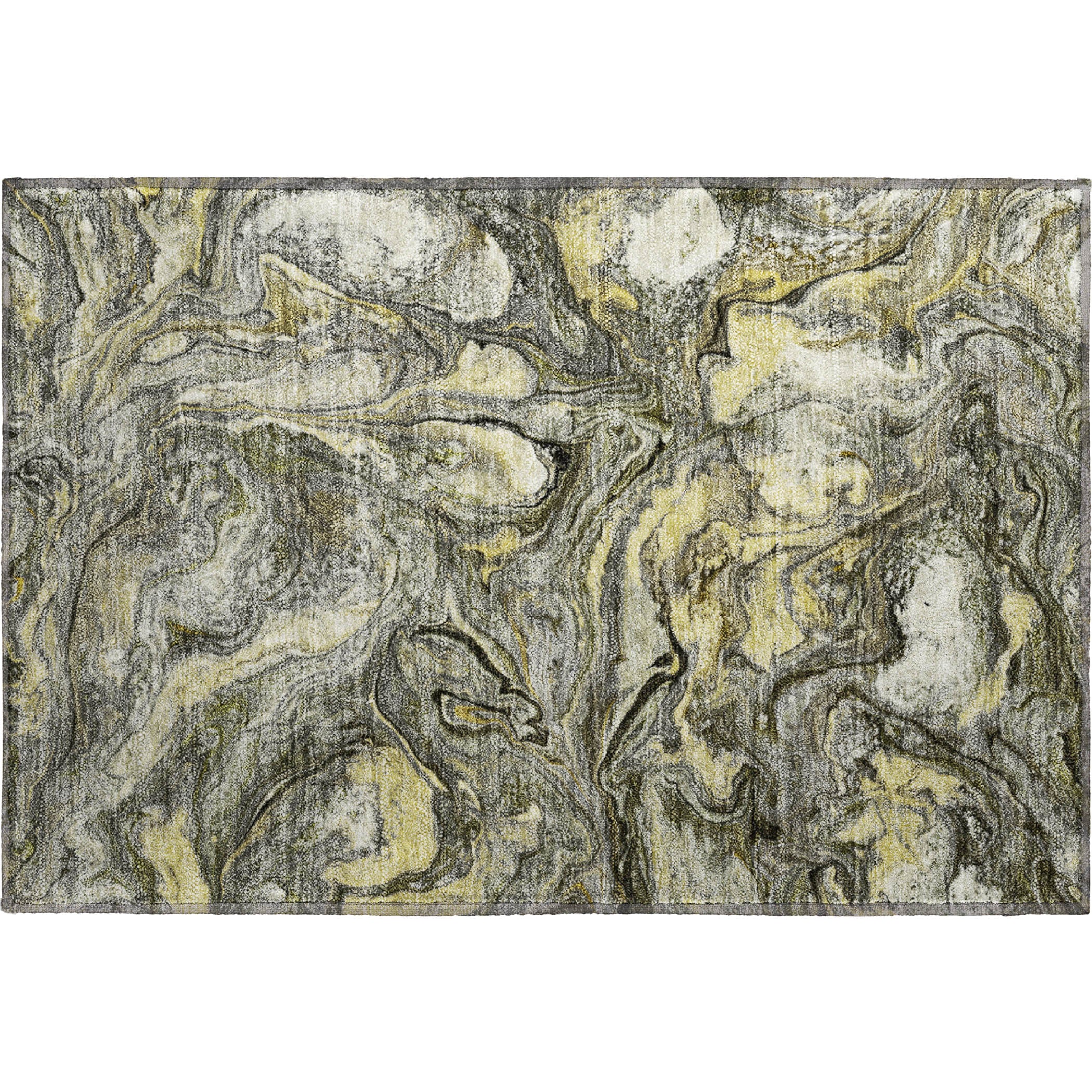 Athens Machine Washable Transitional Pewter Gray Rug 1'8" x 2'6" #shape_Rectangle