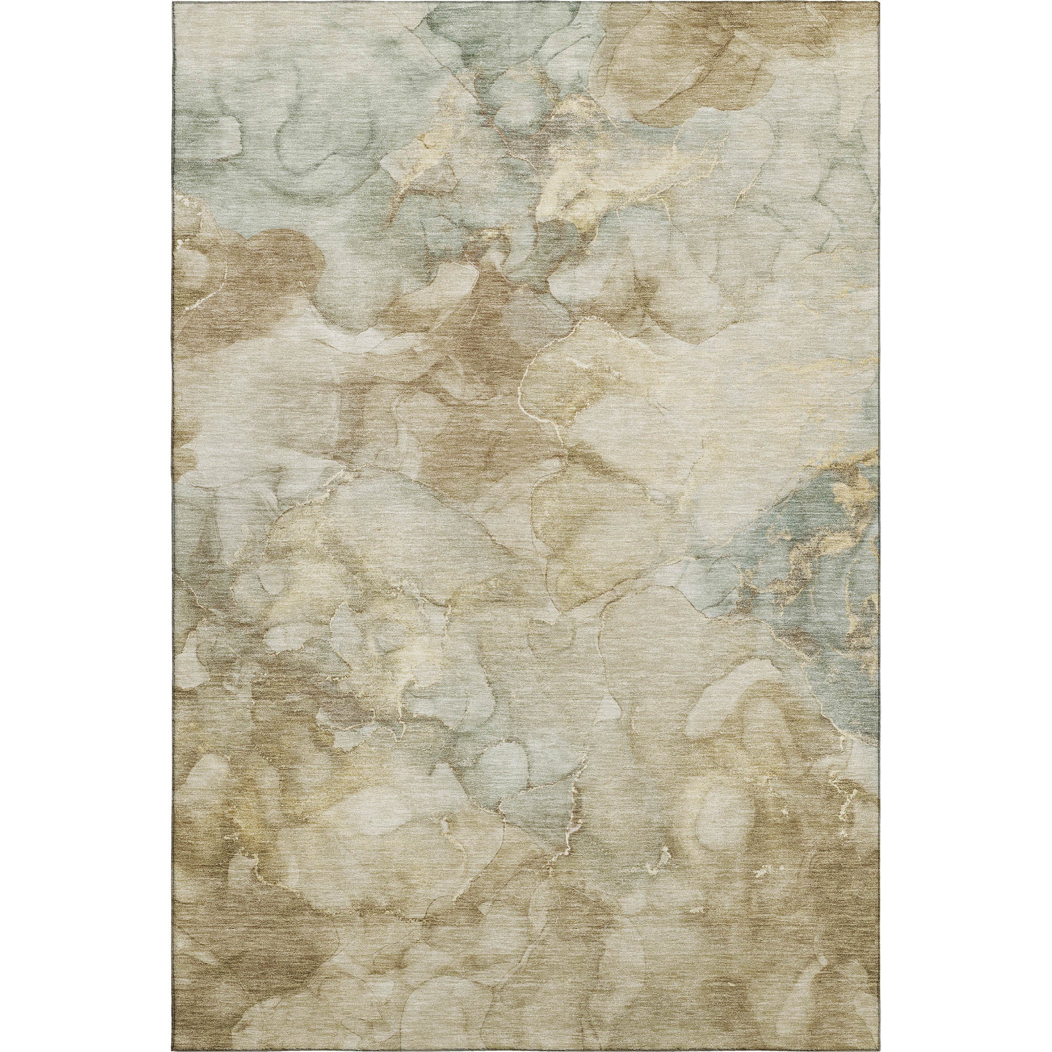 Hoi An Machine Washable Transitional Beige Brown Rug 2'6" x 3'10" #shape_Rectangle