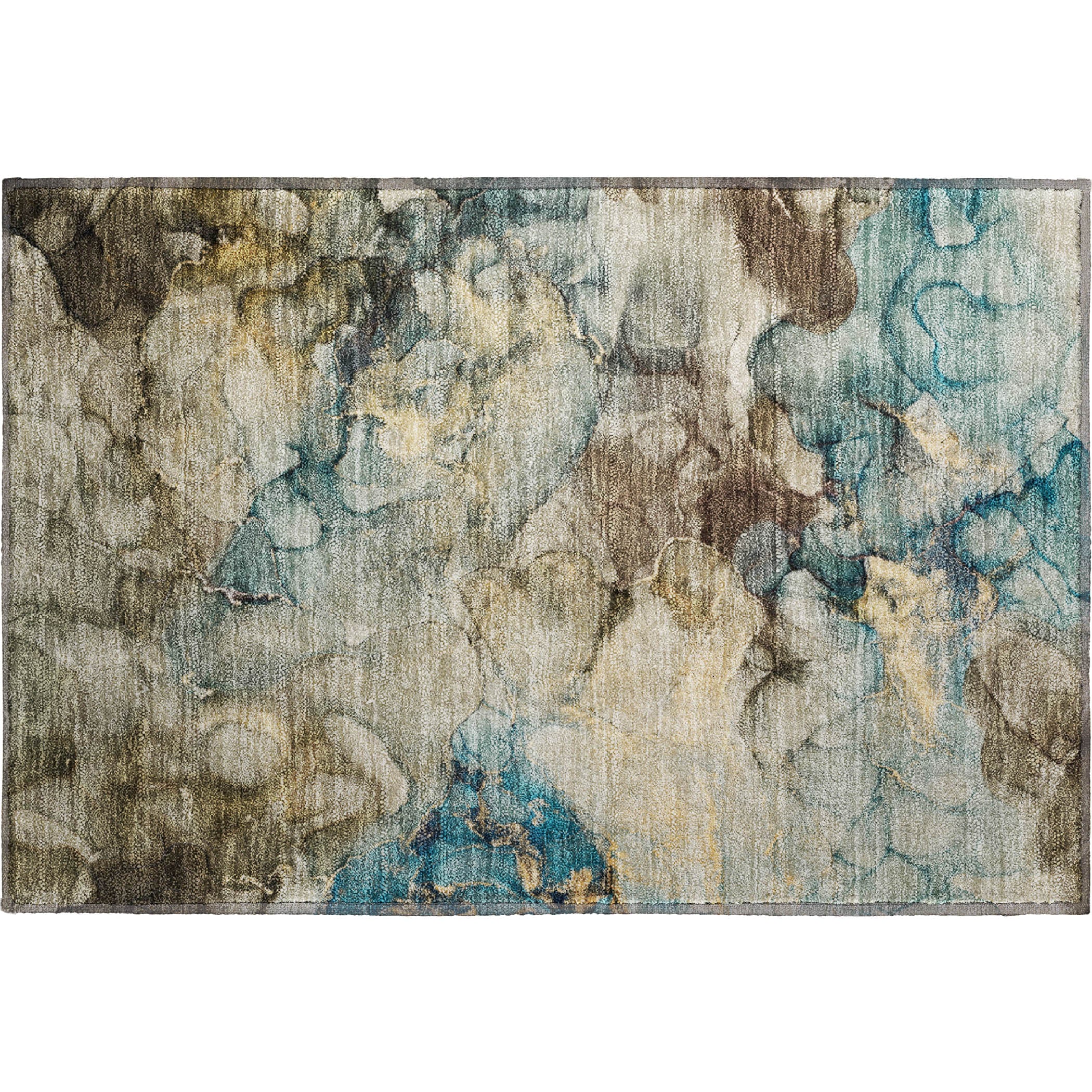 Hoi An Machine Washable Transitional Brown Rug 1'8" x 2'6" #shape_Rectangle