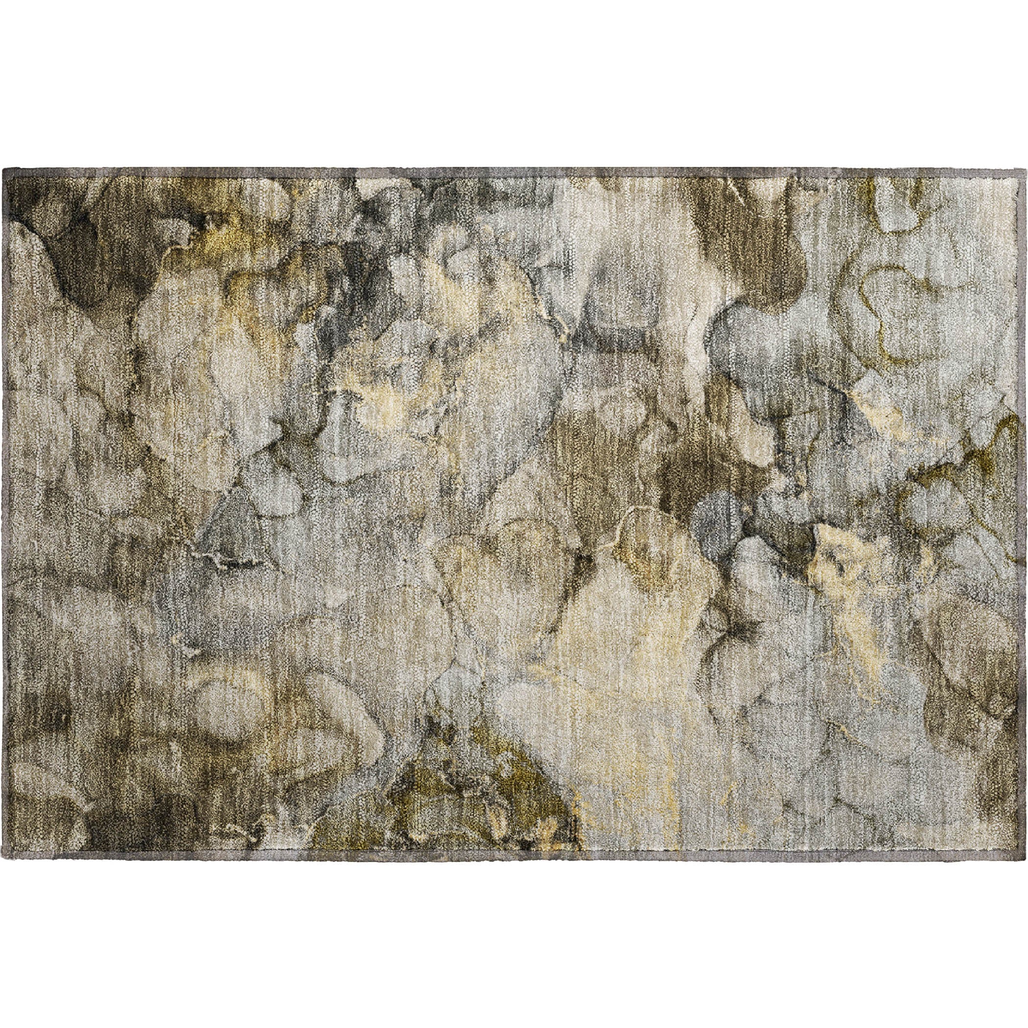 Hoi An Machine Washable Transitional Pewter Gray Rug 1'8" x 2'6" #shape_Rectangle