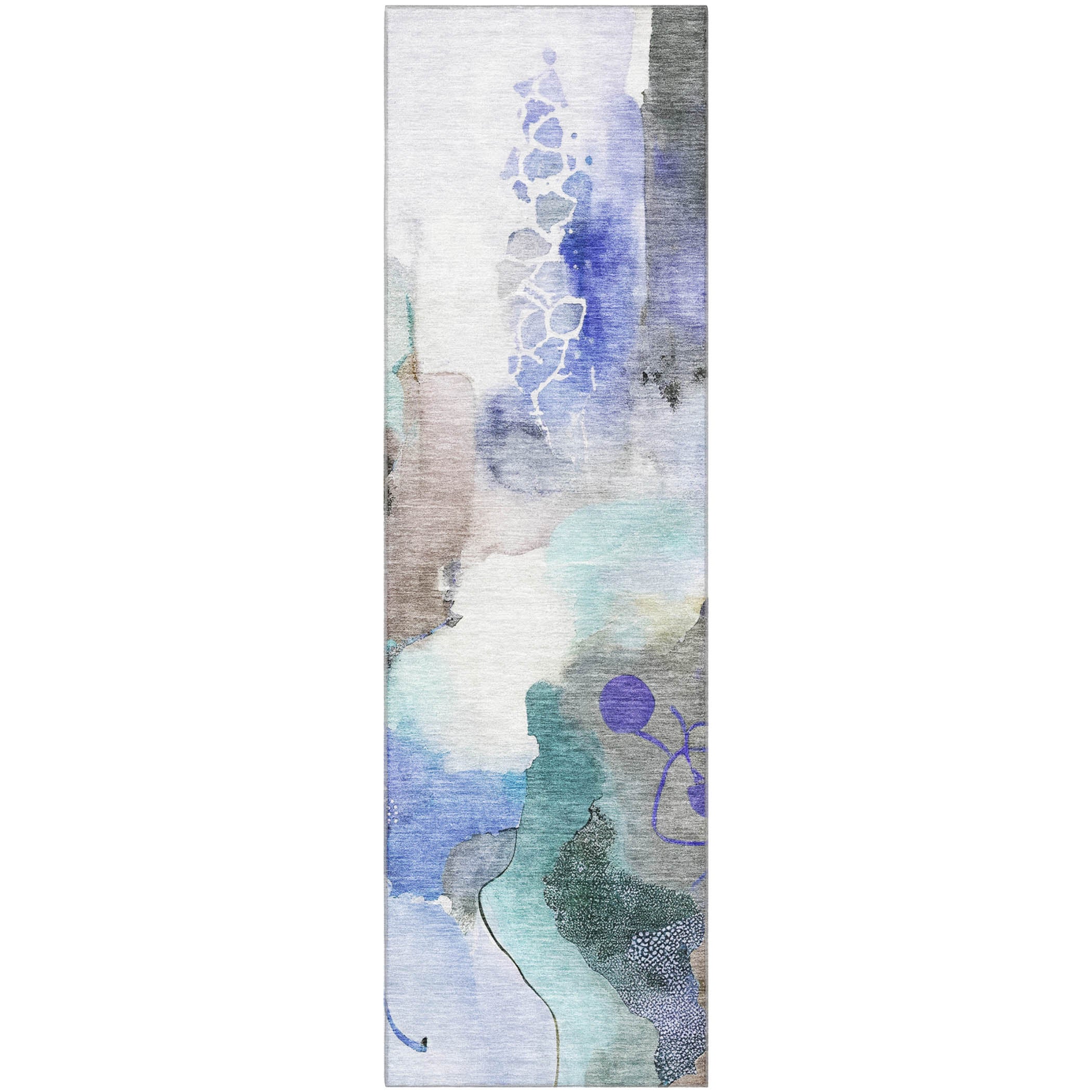 Sarajevo Machine Washable Transitional Brown Rug 2'3" x 7'6" #shape_Runner
