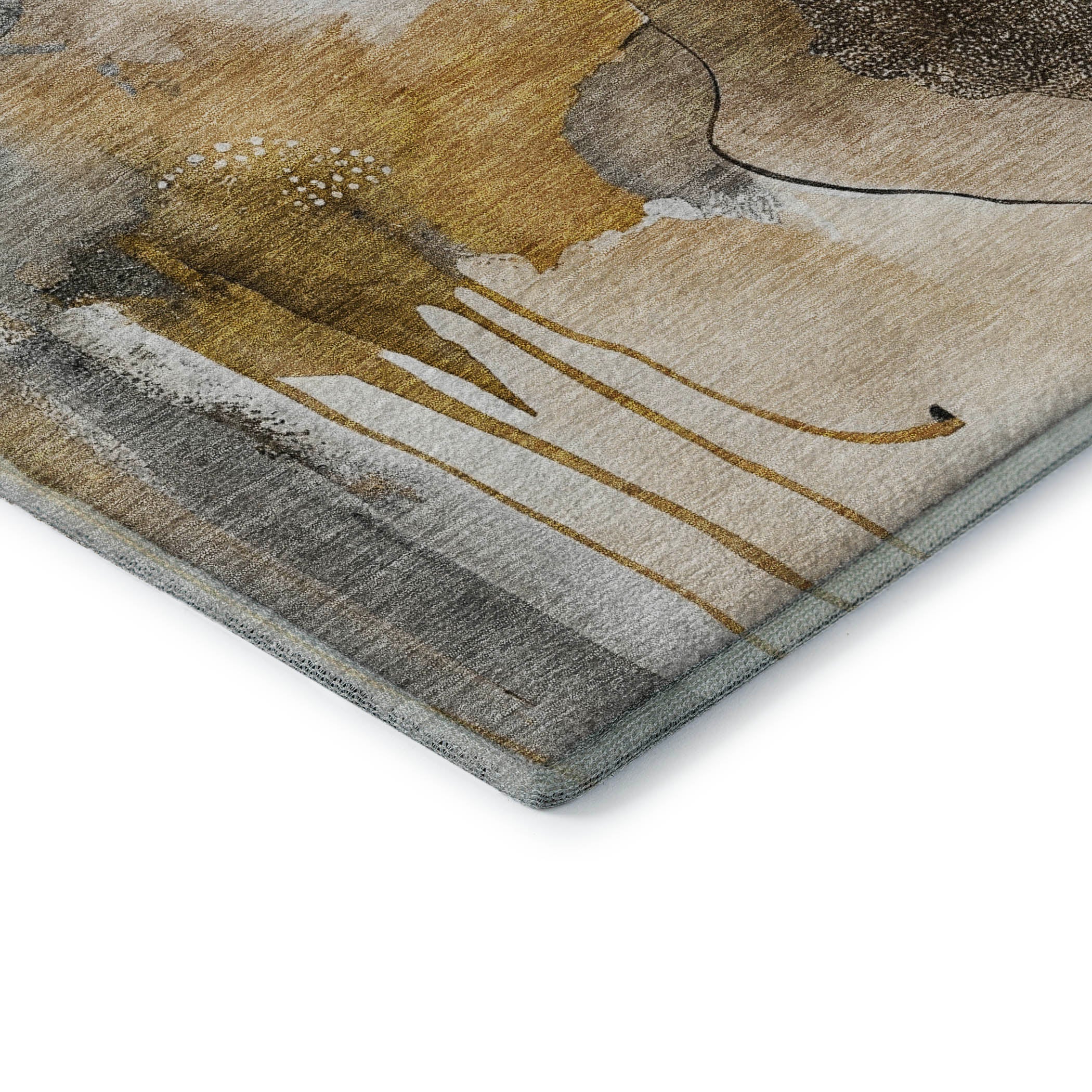 Sarajevo Machine Washable Transitional Mocha Brown Rug 1'8" x 2'6" #shape_Rectangle