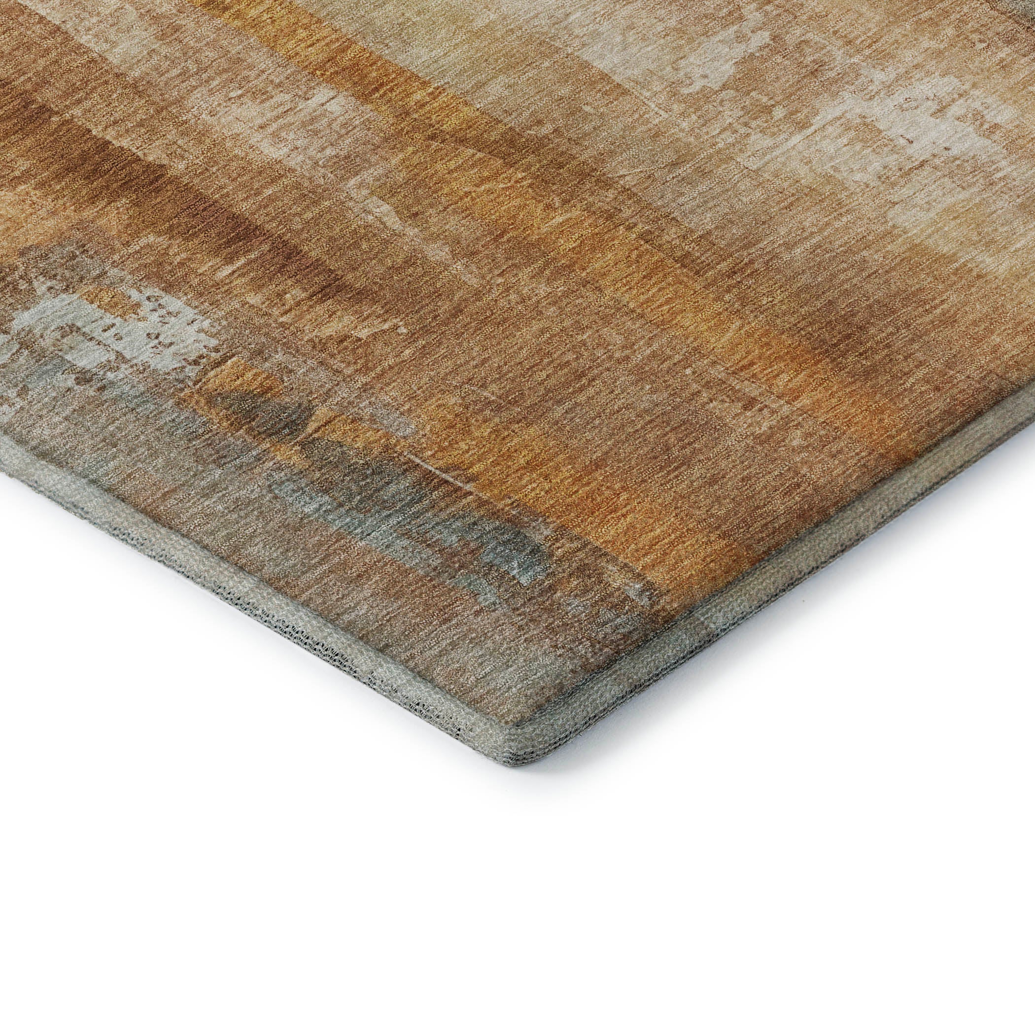 Kathmandu Machine Washable Transitional Copper Orange Rug 1'8" x 2'6" #shape_Rectangle