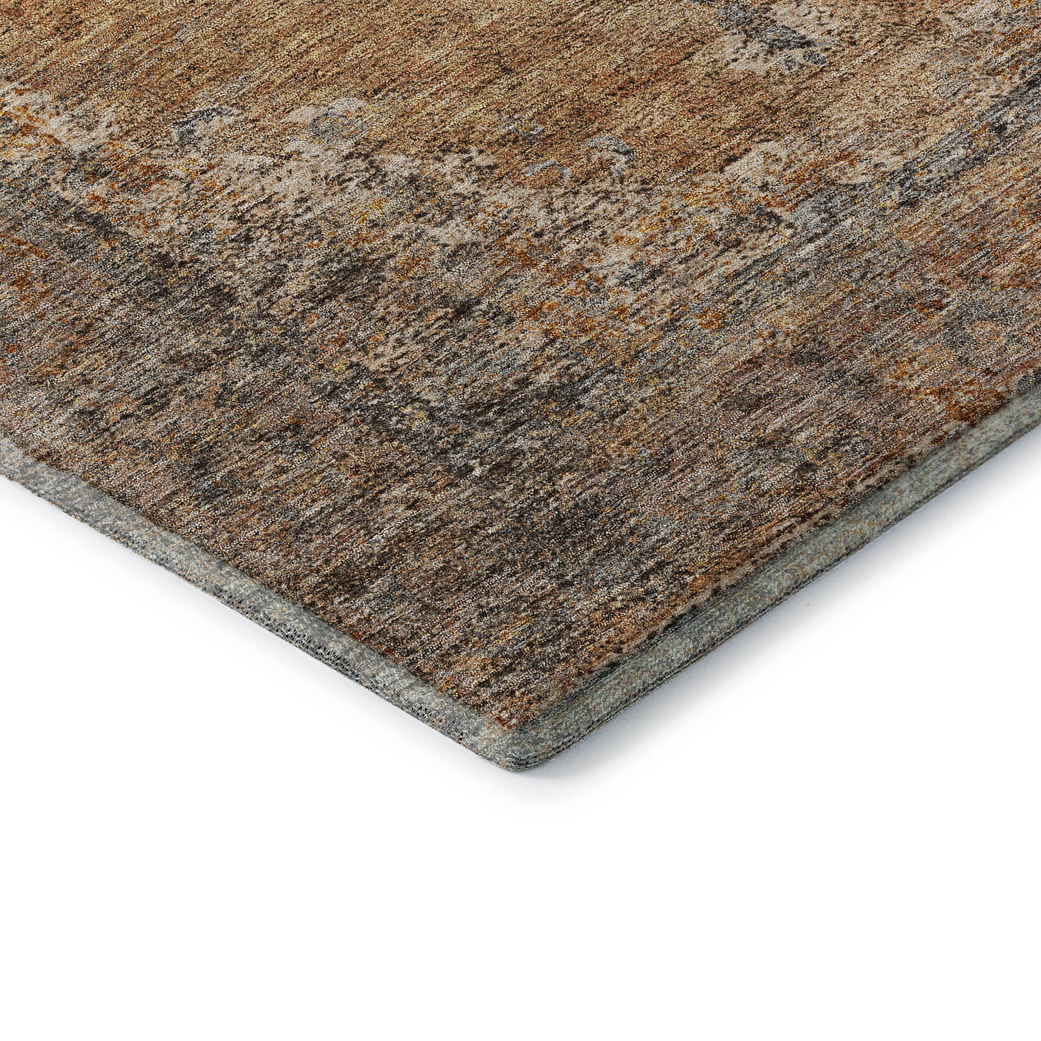 Ghent Machine Washable Traditional Copper Orange Rug 1'8" x 2'6" #shape_Rectangle