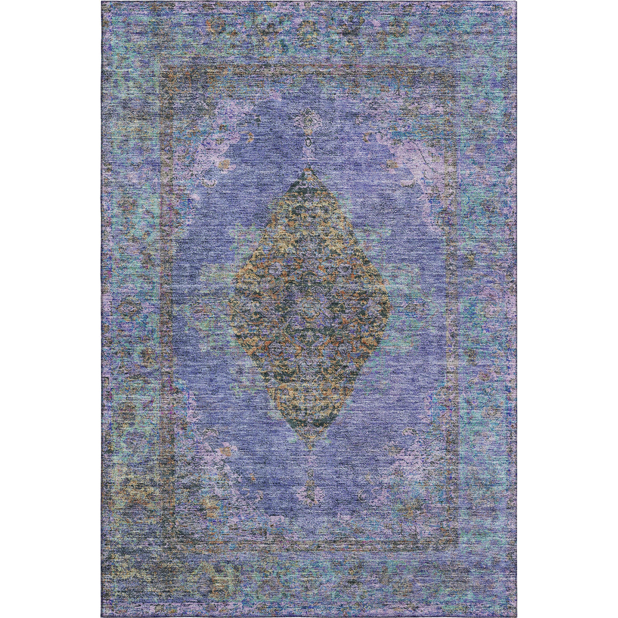 Ghent Machine Washable Traditional Purple Rug 2'6" x 3'10" #shape_Rectangle