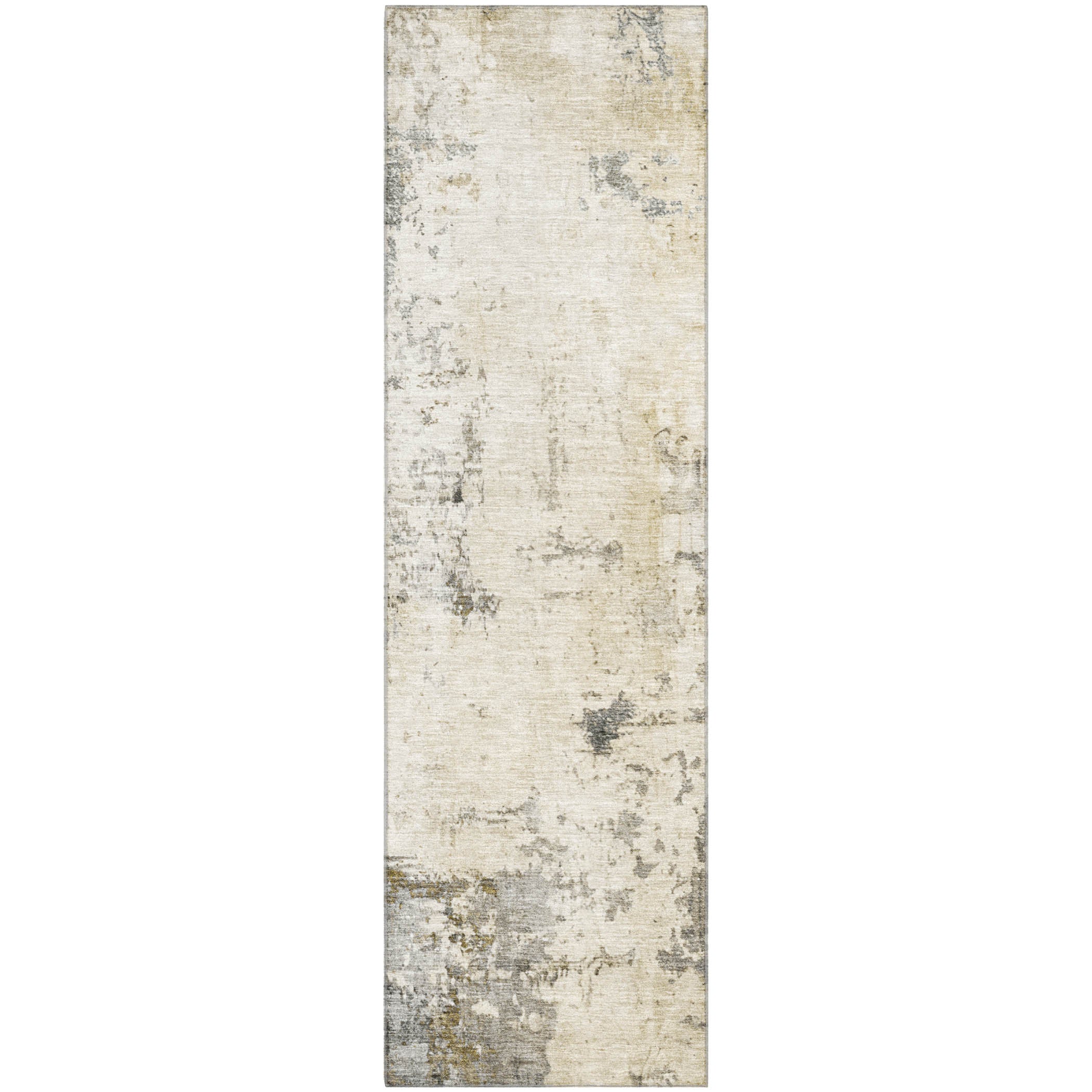 Bogota Machine Washable Transitional Pewter Gray Rug 2'3" x 7'6" #shape_Runner