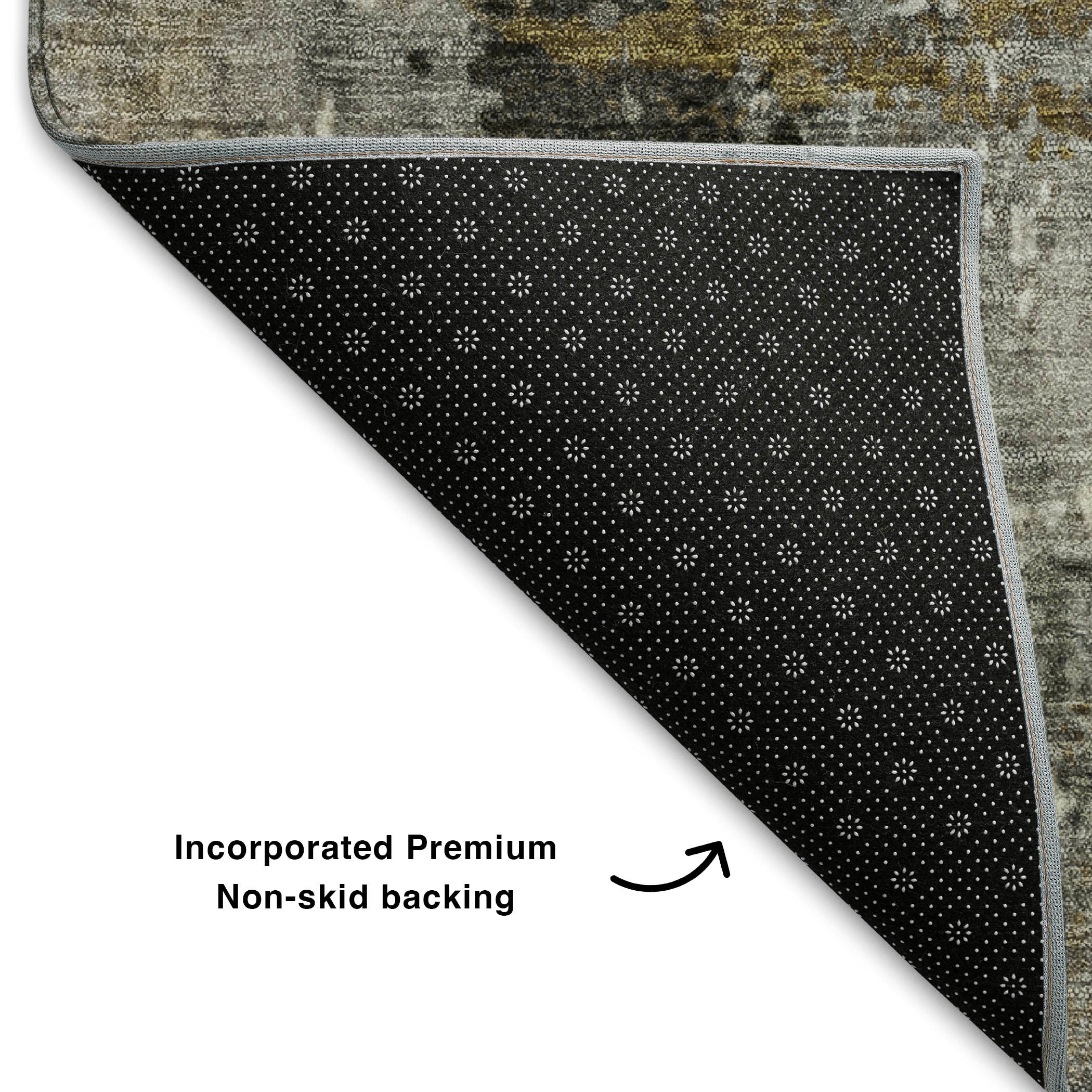 Bogota Machine Washable Transitional Pewter Gray Rug 1'8" x 2'6" #shape_Rectangle
