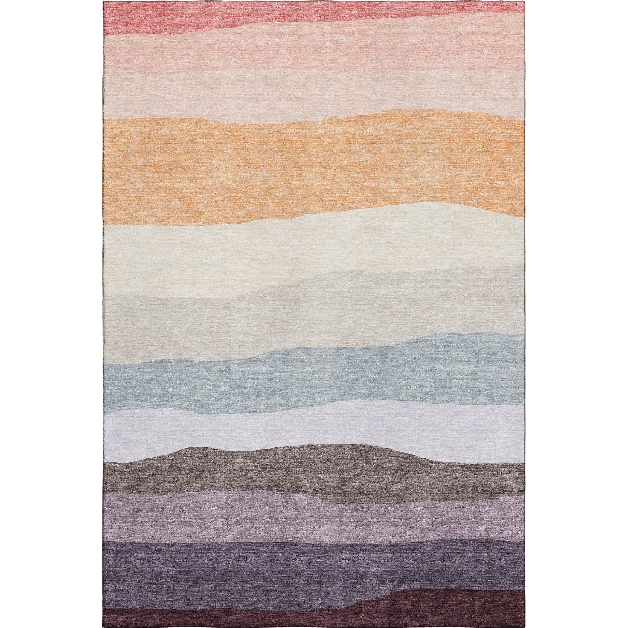 Kyoto Machine Washable Transitional Orange Rug 2'6" x 3'10" #shape_Rectangle