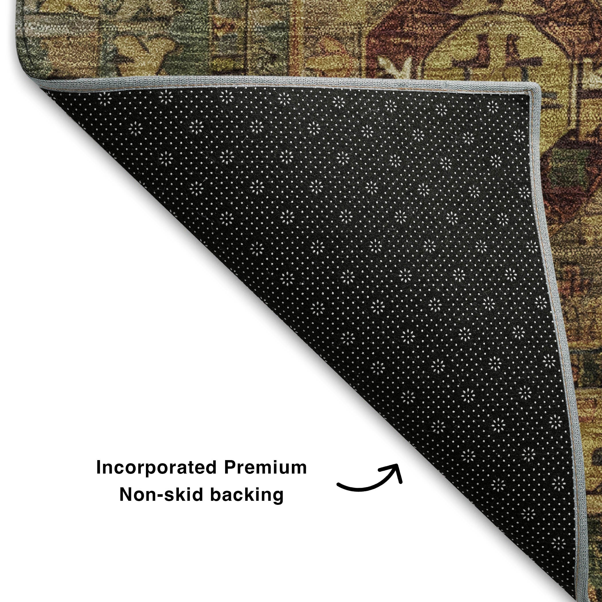 Ghent Machine Washable Traditional Aloe Green Rug 1'8" x 2'6" #shape_Rectangle