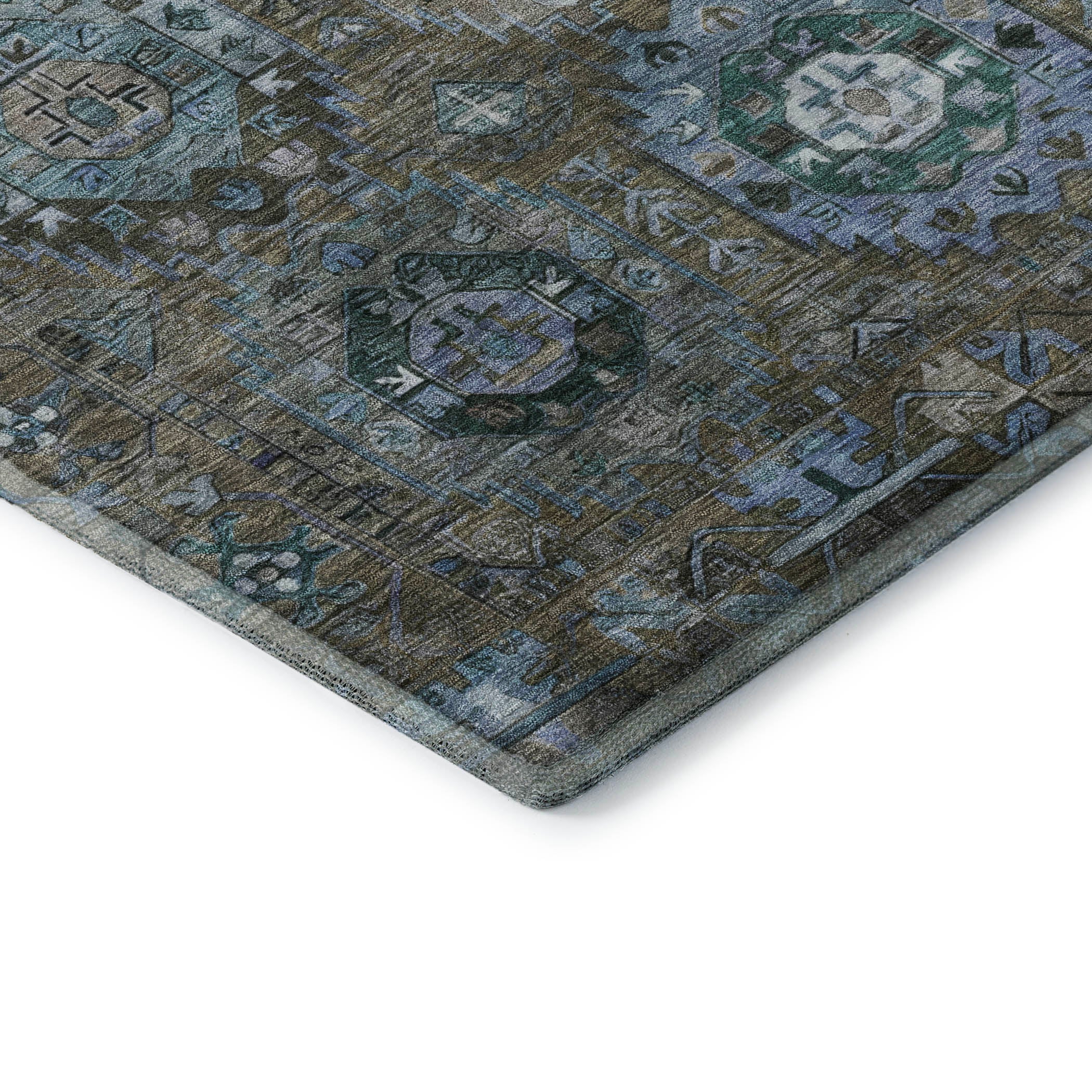 Ghent Machine Washable Traditional Brown Rug 1'8" x 2'6" #shape_Rectangle