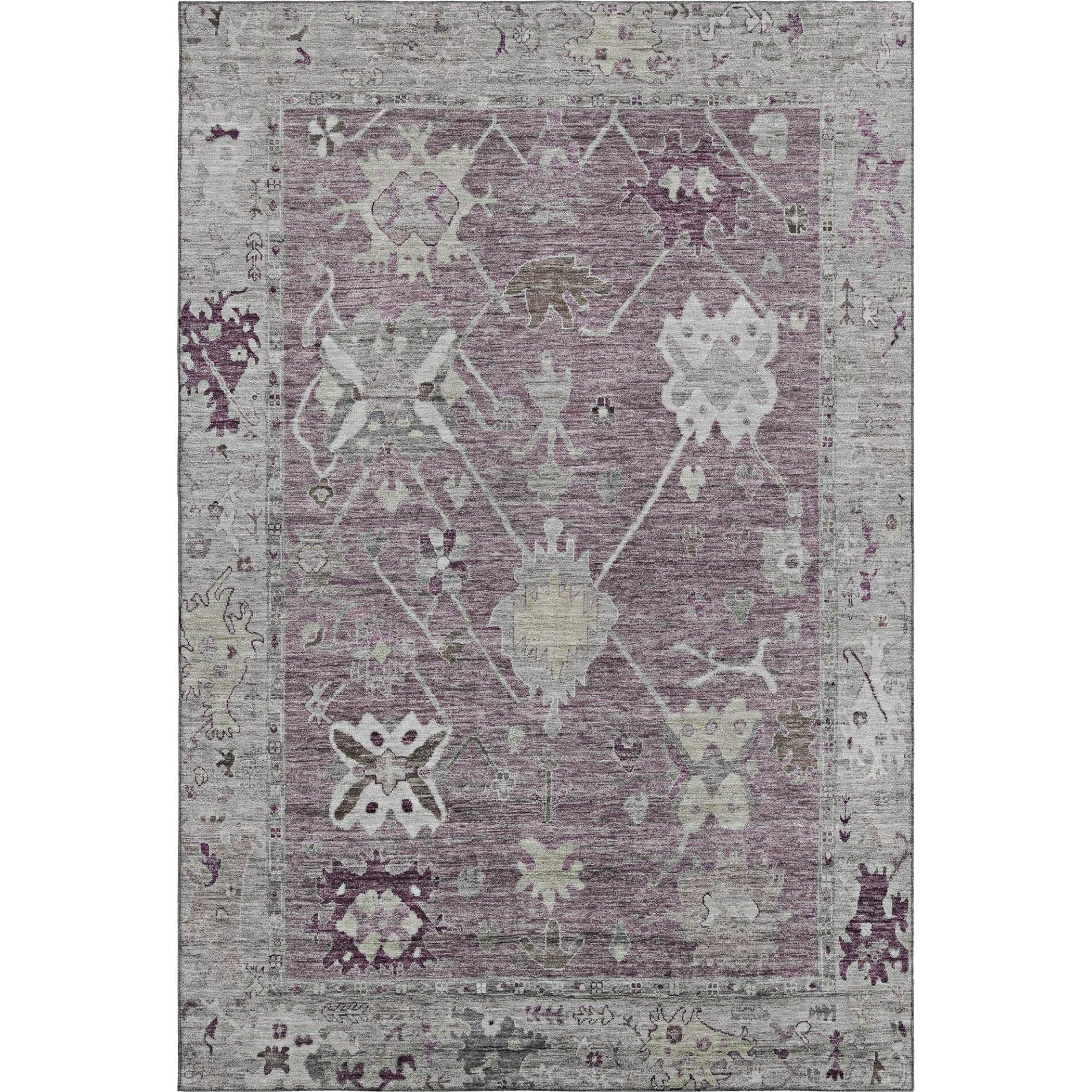 Colombo Machine Washable Traditional Merlot Red Rug 2'6" x 3'10" #shape_Rectangle