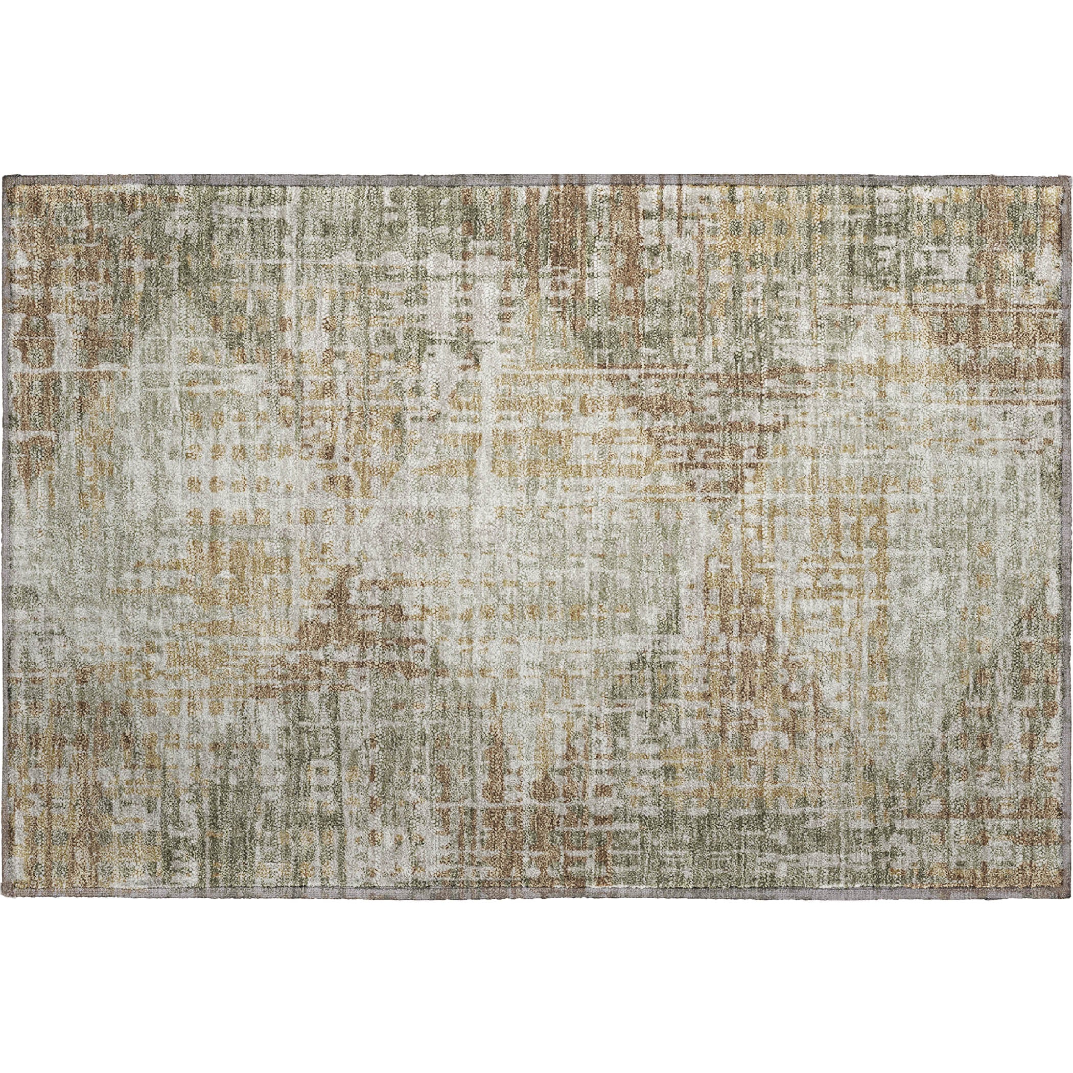 Sintra Machine Washable Transitional Aloe Green Rug 1'8" x 2'6" #shape_Rectangle