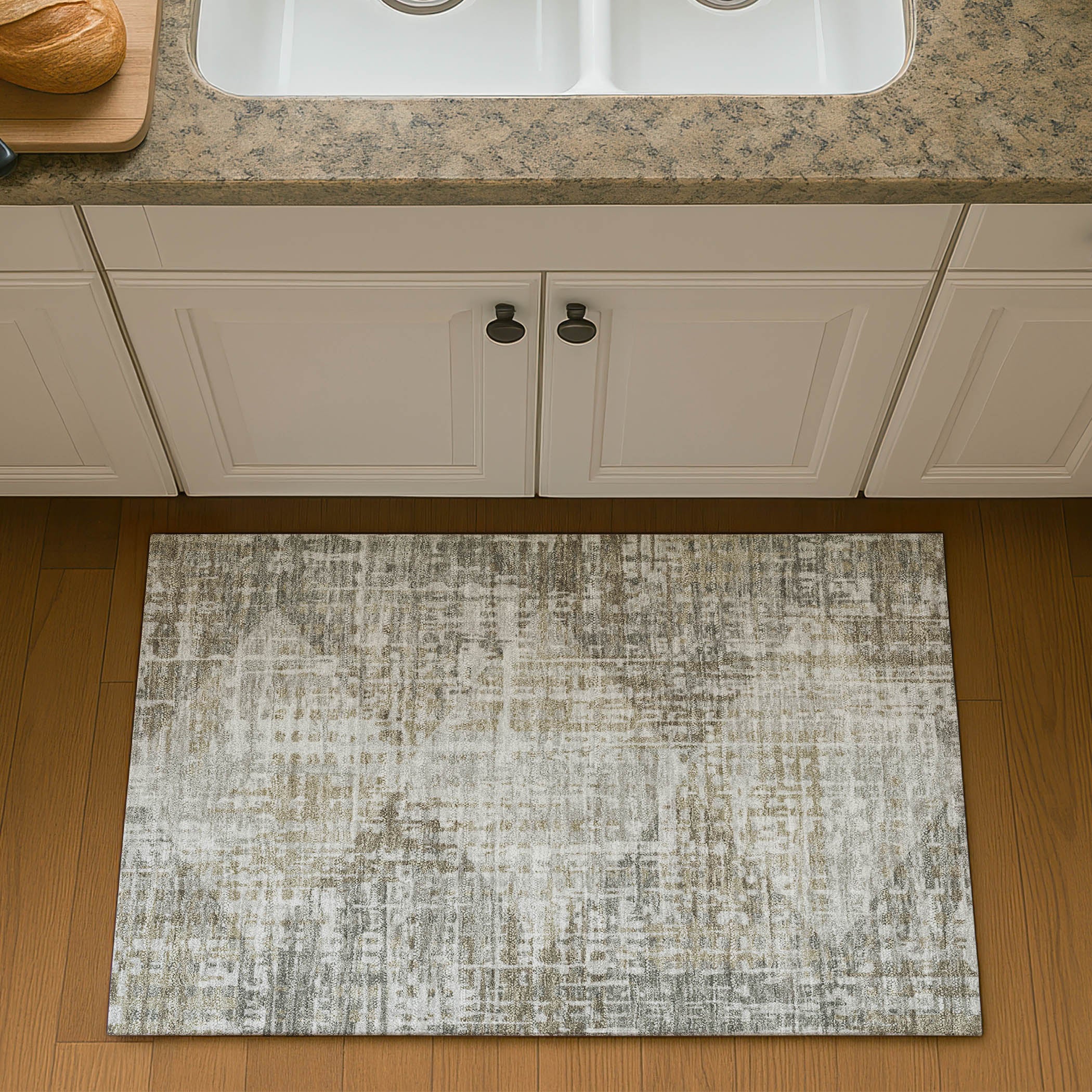 Sintra Machine Washable Transitional Pewter Gray Rug 1'8" x 2'6" #shape_Rectangle