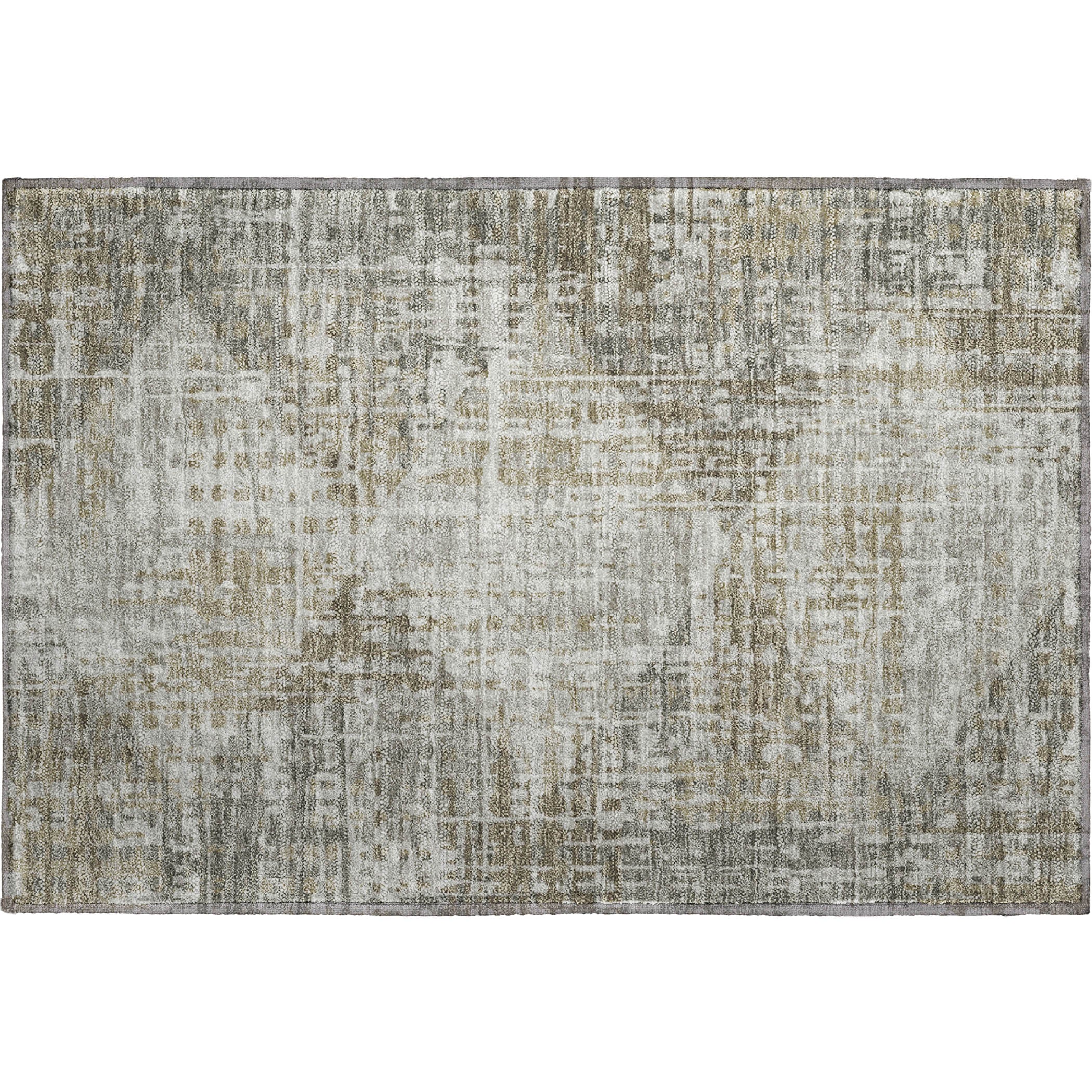 Sintra Machine Washable Transitional Pewter Gray Rug 1'8" x 2'6" #shape_Rectangle