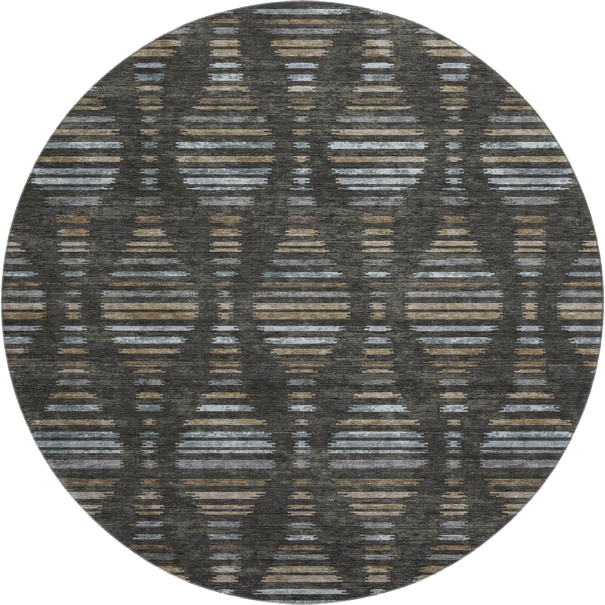 Jaipur Machine Washable Transitional Coffee Brown Rug 8' x 8' #shape_Round