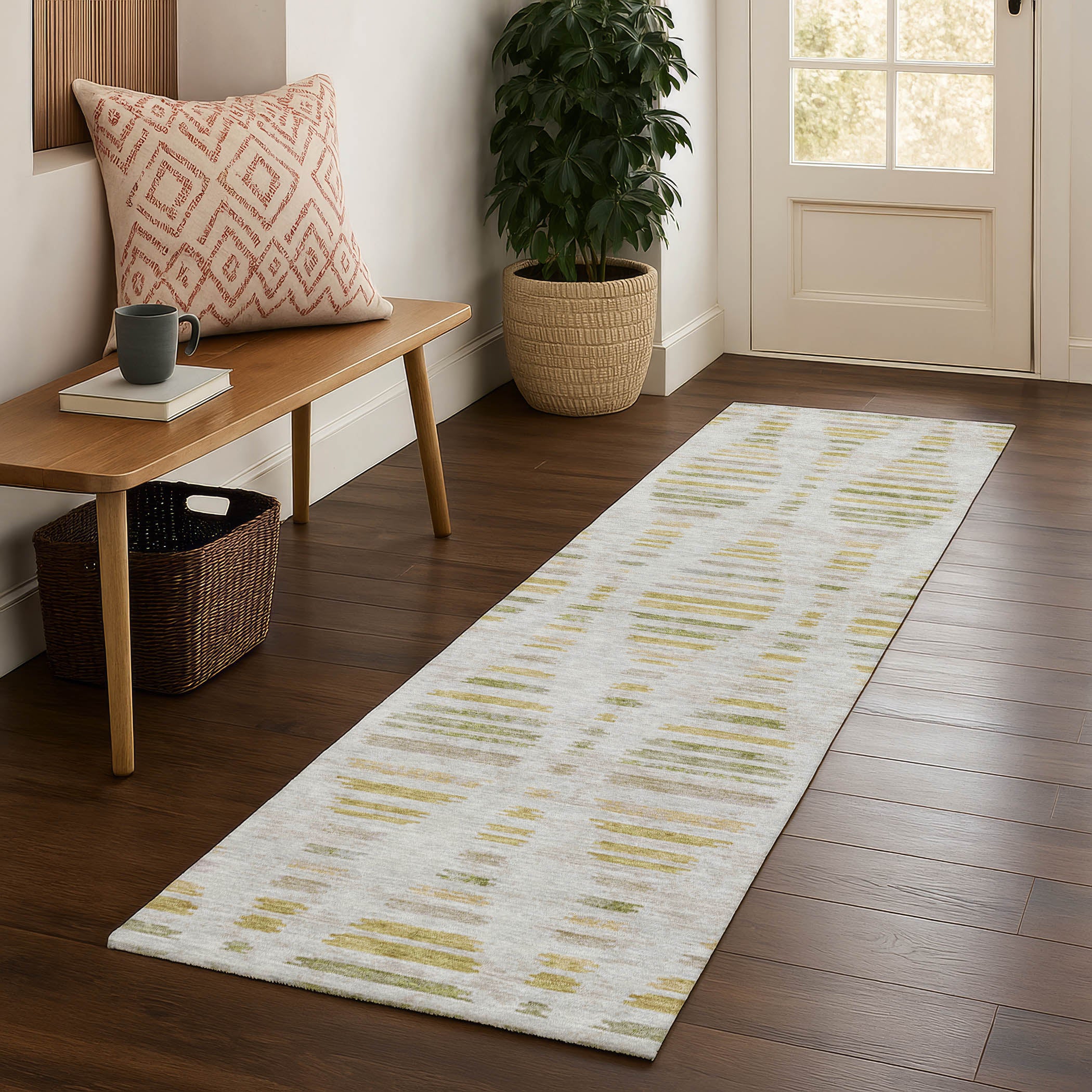Jaipur Machine Washable Transitional Ivory Rug 2'3" x 7'6" #shape_Runner