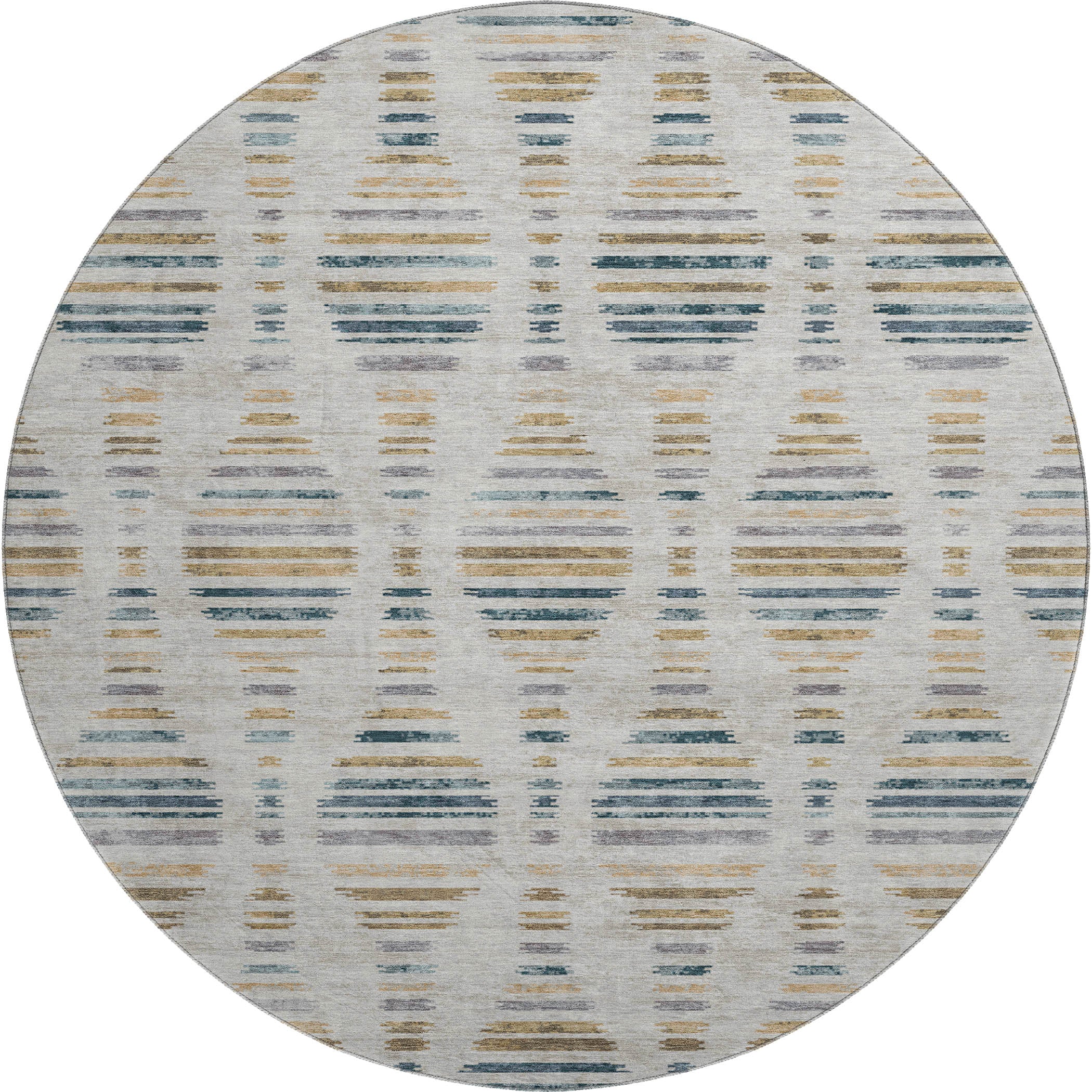 Jaipur Machine Washable Transitional Linen Ivory Rug 8' x 8' #shape_Round